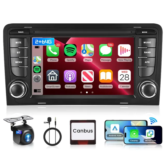 podofo-android-car-radio-7-audi-a3-8p-autoradio-2g-64g image 1