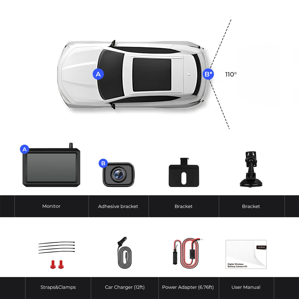 auto-vox-w7-kit-cam-ra-de-recul-sans-fil-5-480p-pick-up image 7