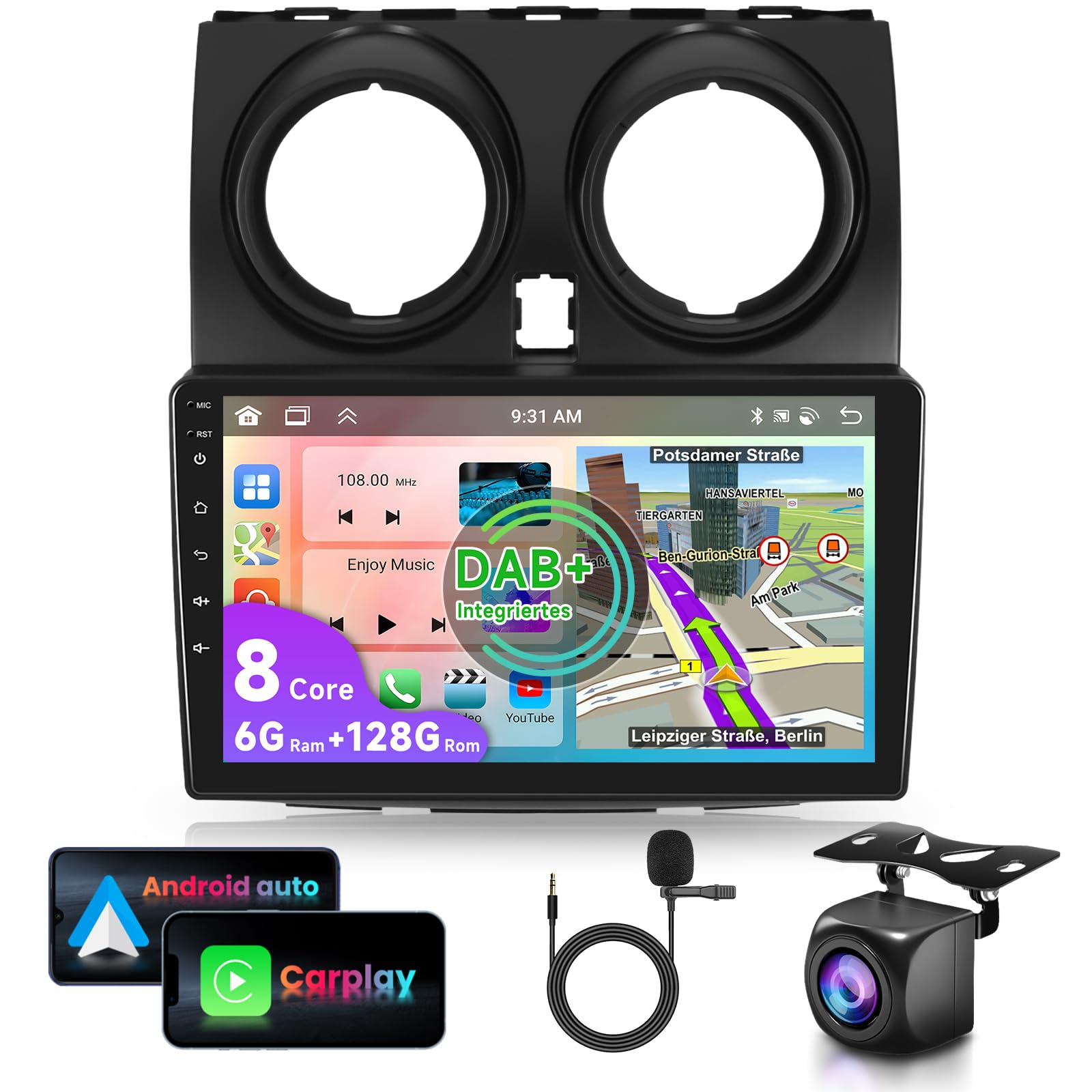 vechtel-autoradio-nissan-qashqai-j10-9-4-64g-dab-carplay image 1