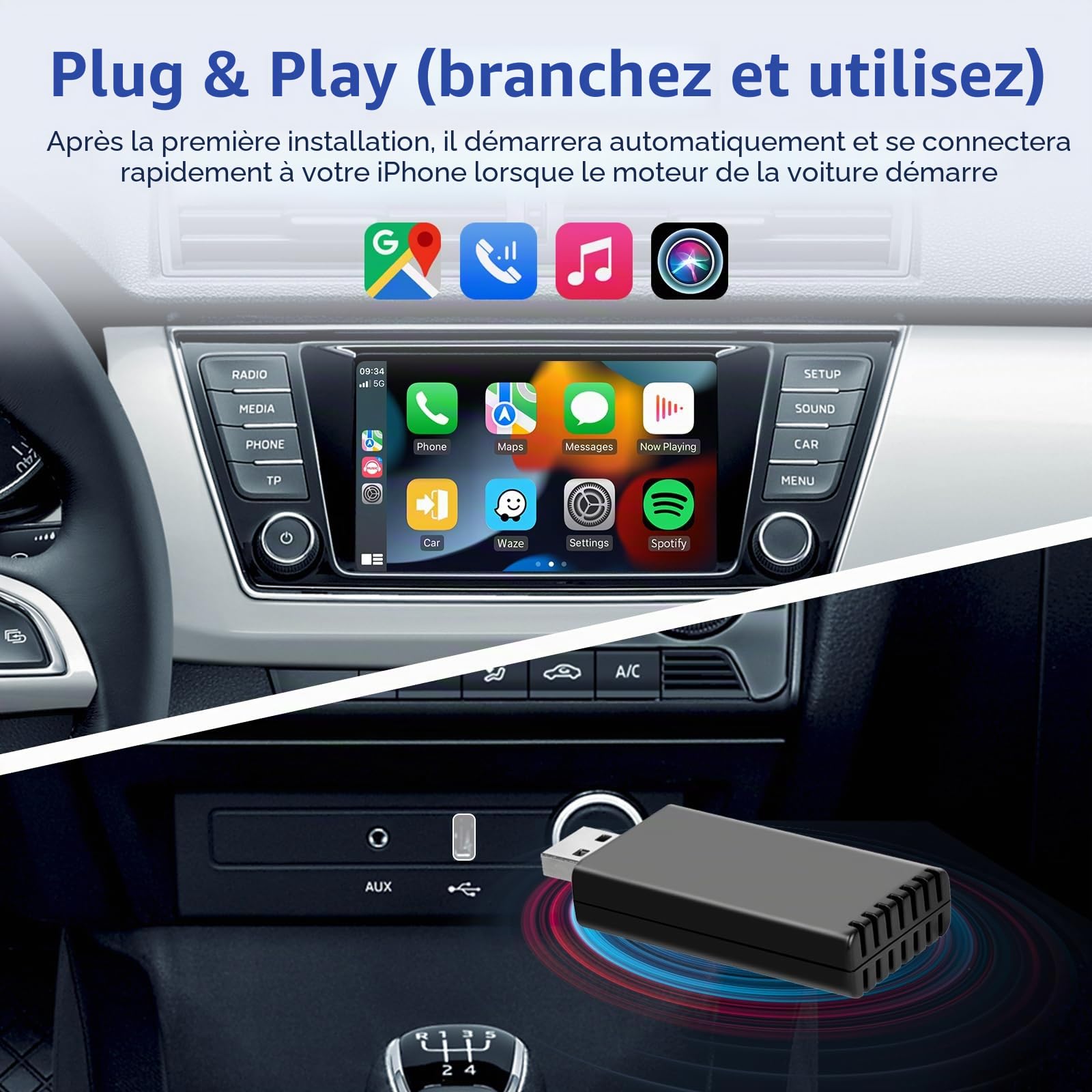 podofo-carplay-al-box-adaptateur-carplay-sans-fil-iphone image 2