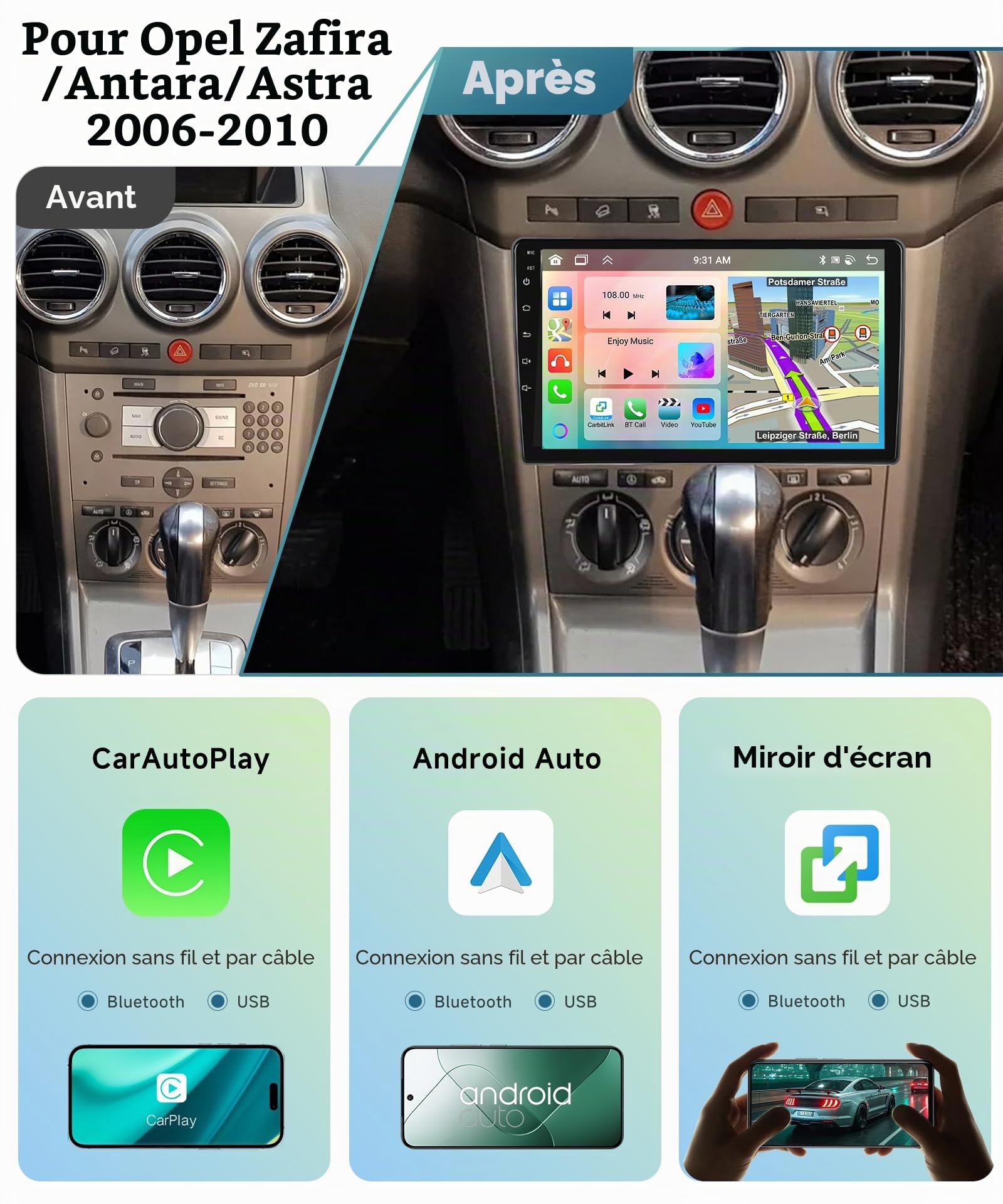 vechtel-autoradio-zafira-astra-9-pouces-android-15-6-128g image 2