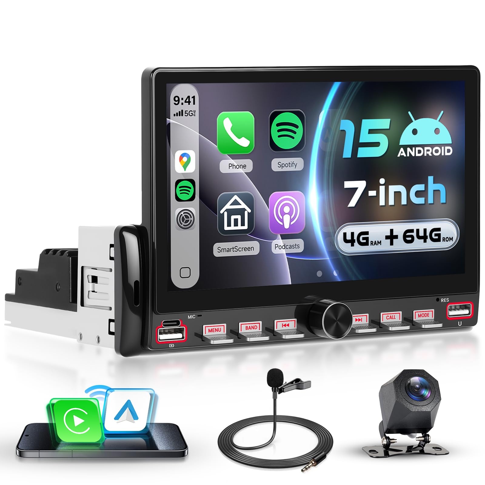 vechtel-autoradio-1-din-mp5-autoradio-7-pouces-carplay-sans-fil image 8