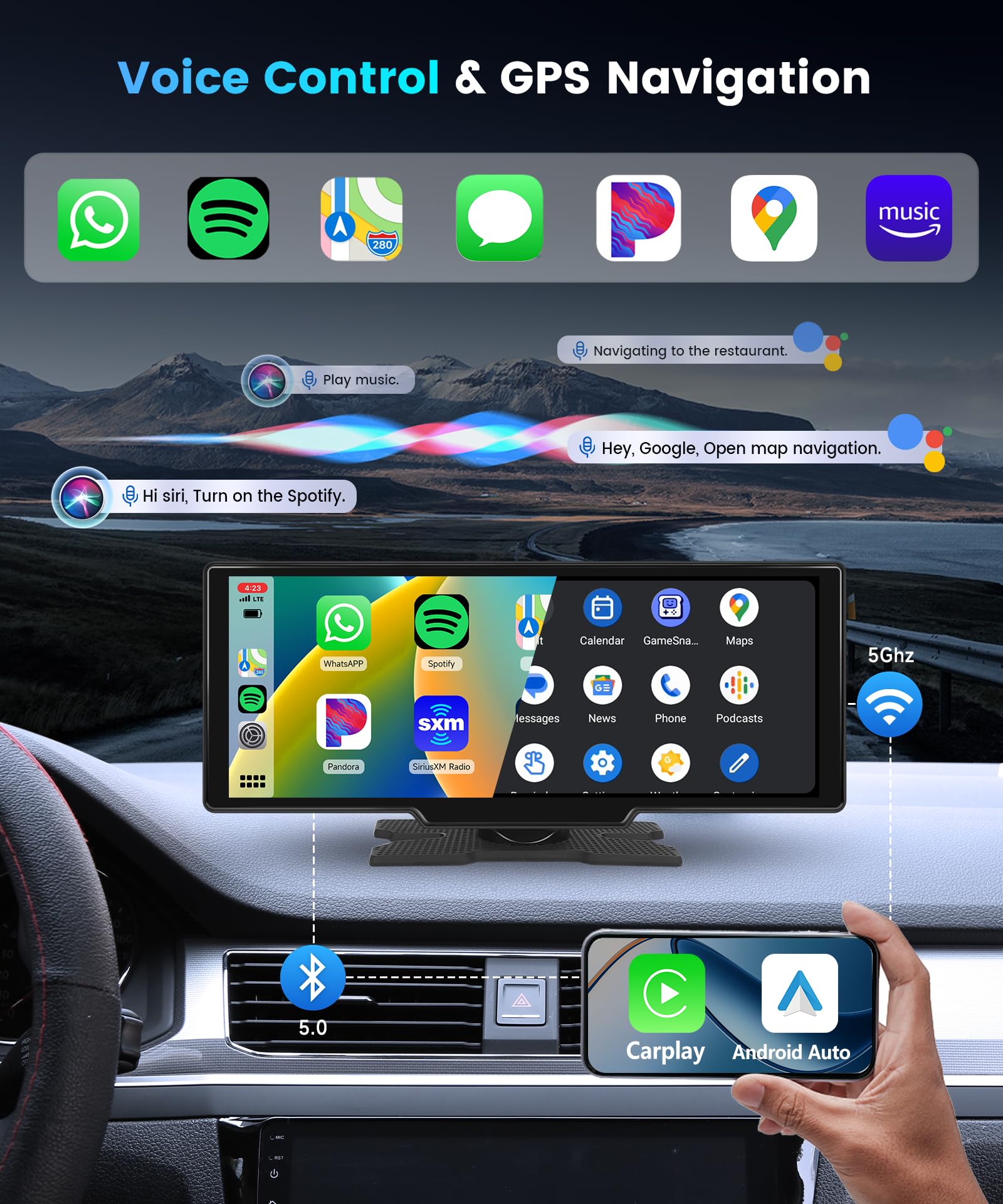 podofo-cran-carplay-portable-10-26-pouces-style-a-bluetooth image 3