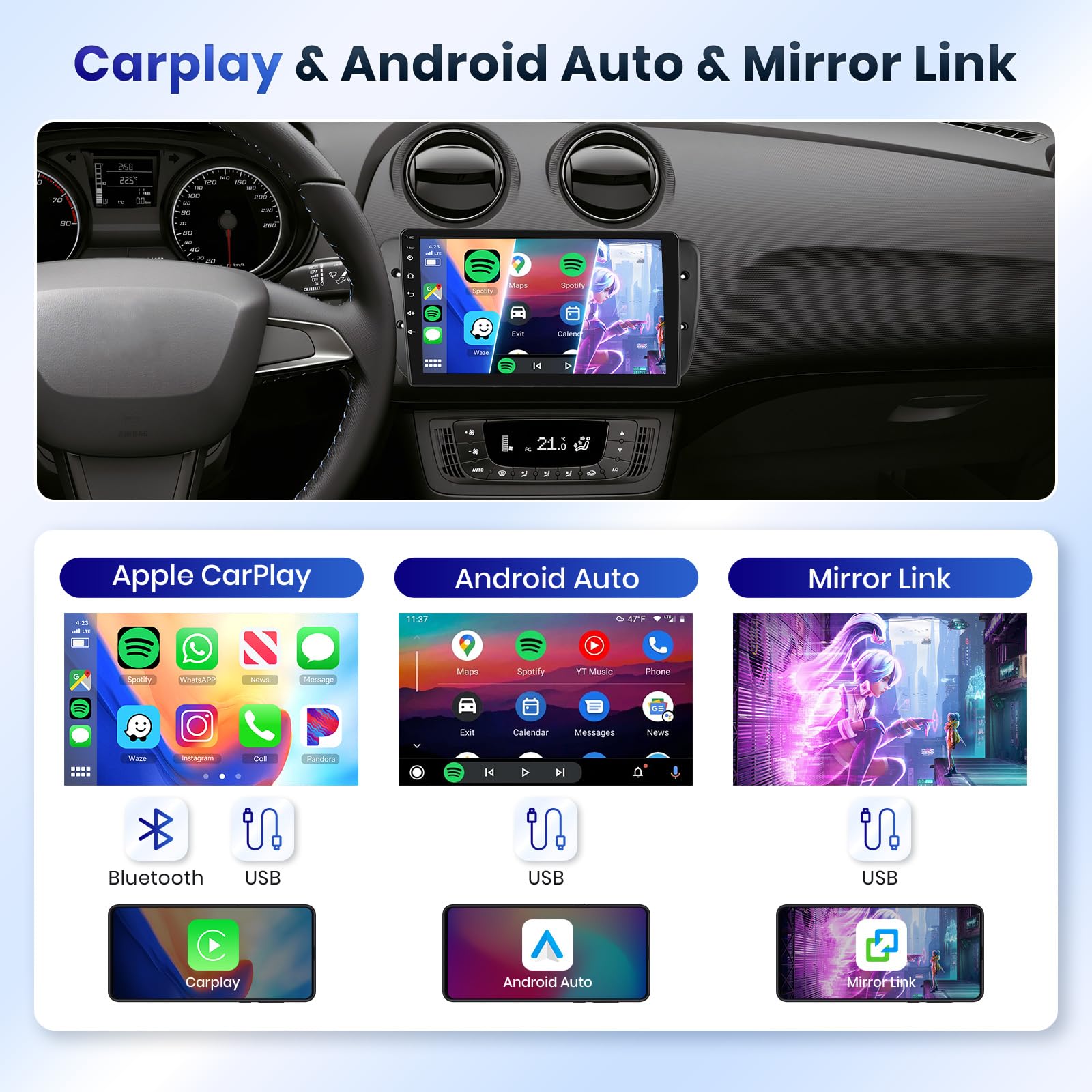 podofo-android-car-radio-autoradio-ibiza-9-2-64g-carplay image 3