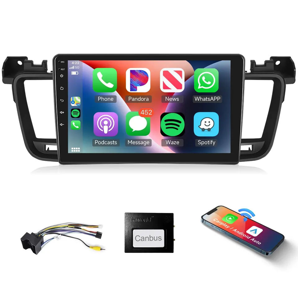 podofo-android-car-radio-autoradio-9-pouces-peugeot-508-carplay-sans-fil image 1