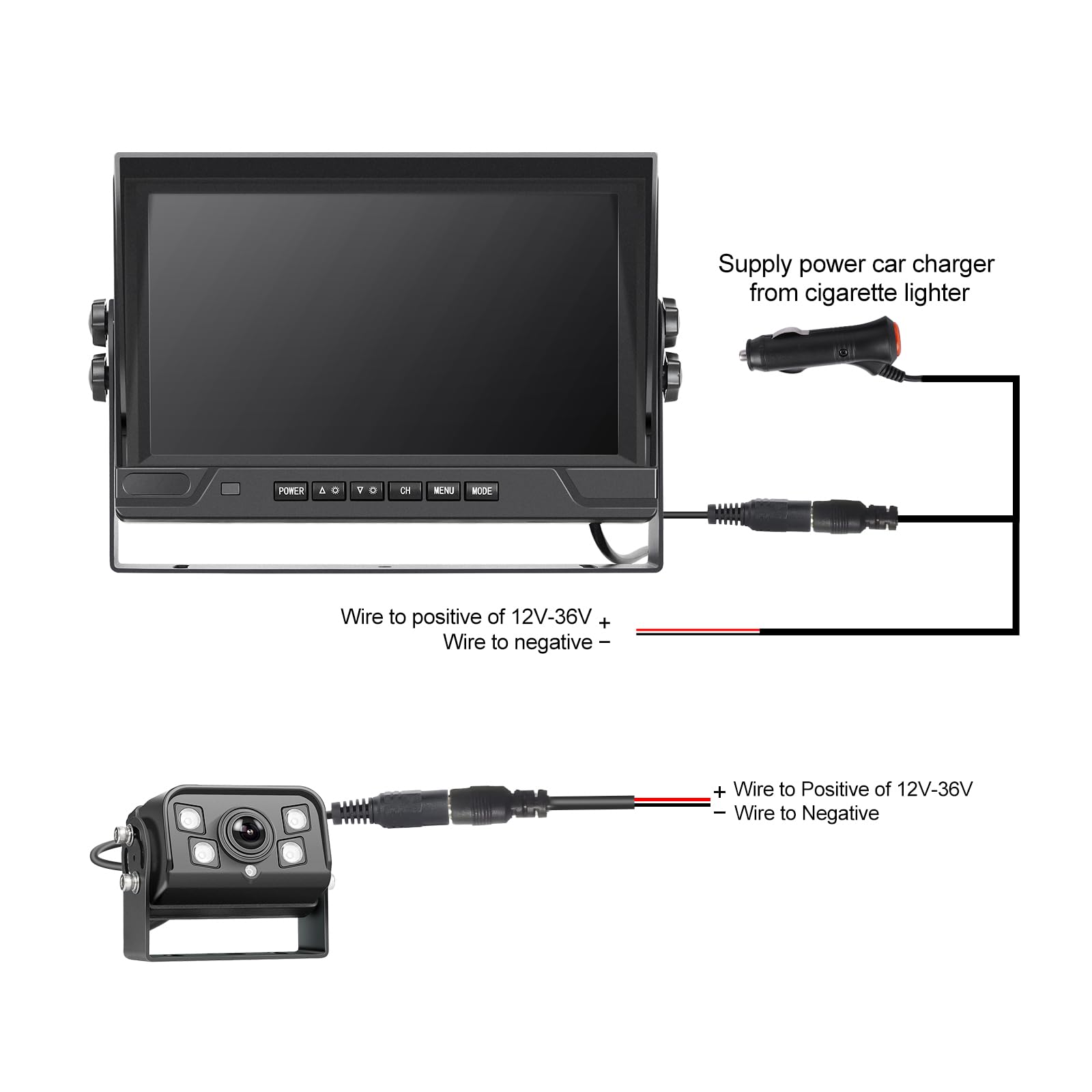podofo-car-reversing-aid-9-pouces-2-cam-ras-sans-fil-ip68 image 8