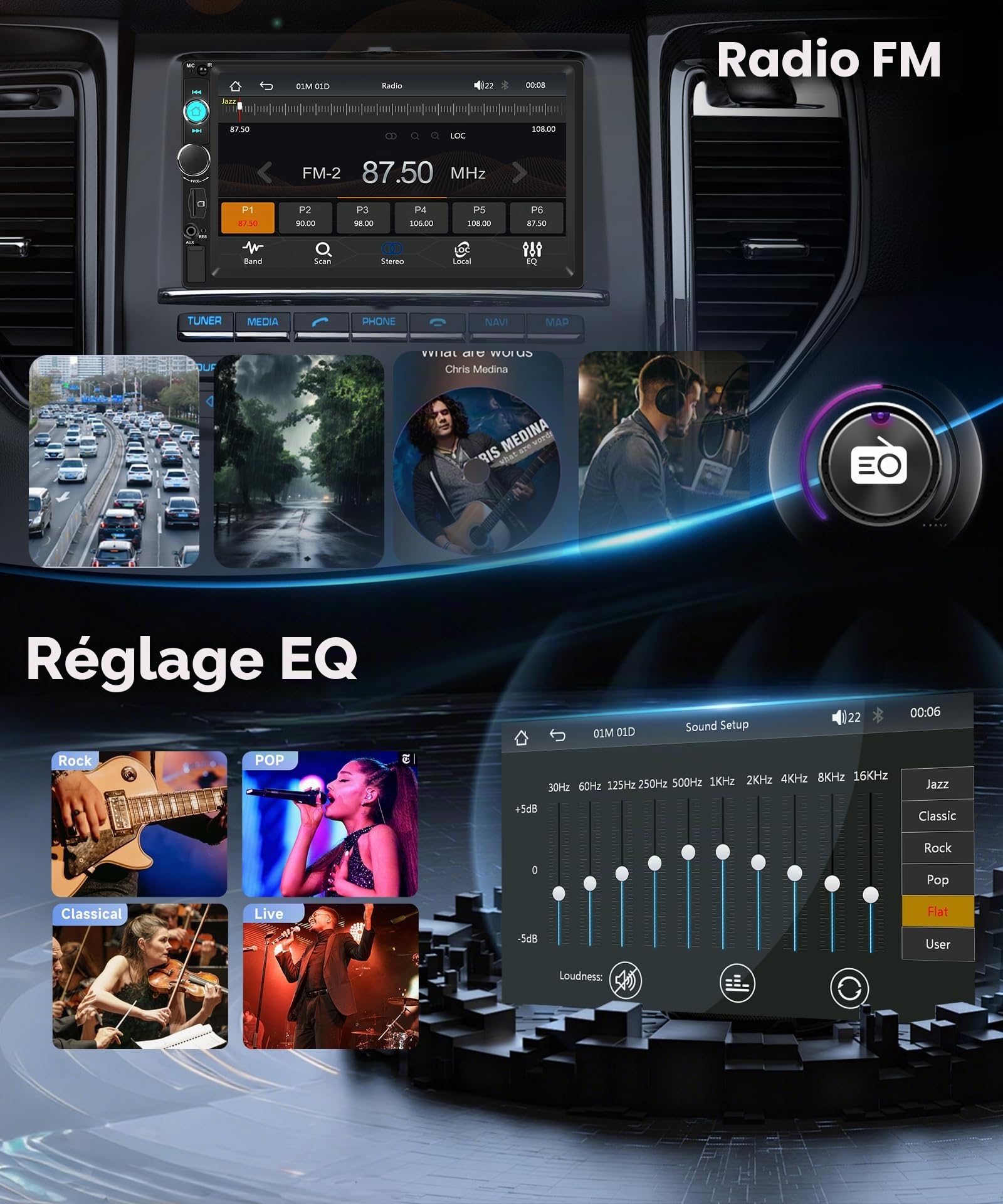 vechtel-autoradio-2-din-7-pouces-poste-radio-dab-carplay image 5