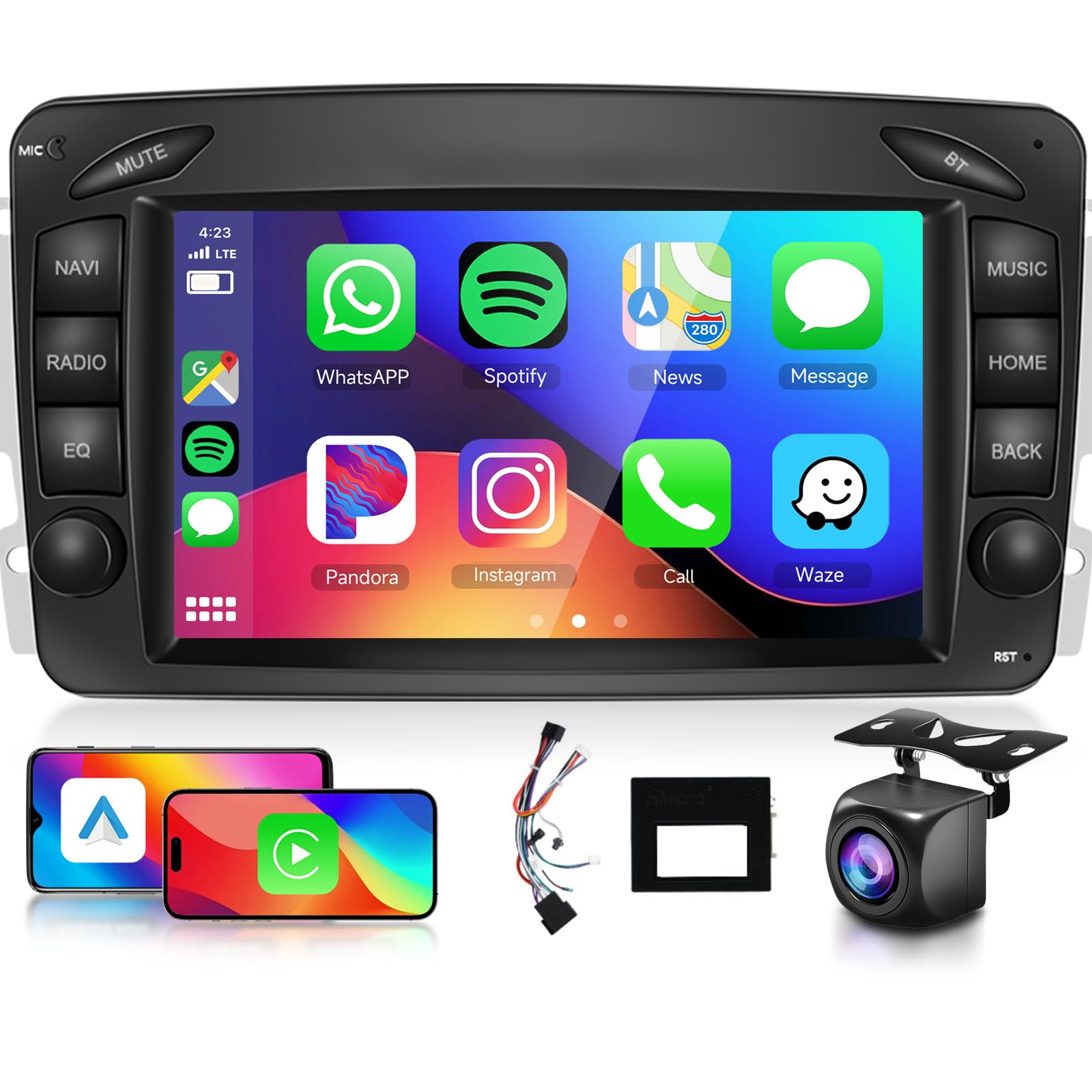 vechtel-autoradio-mercedes-w203-w209-7-pouces-android-4-64g image 1