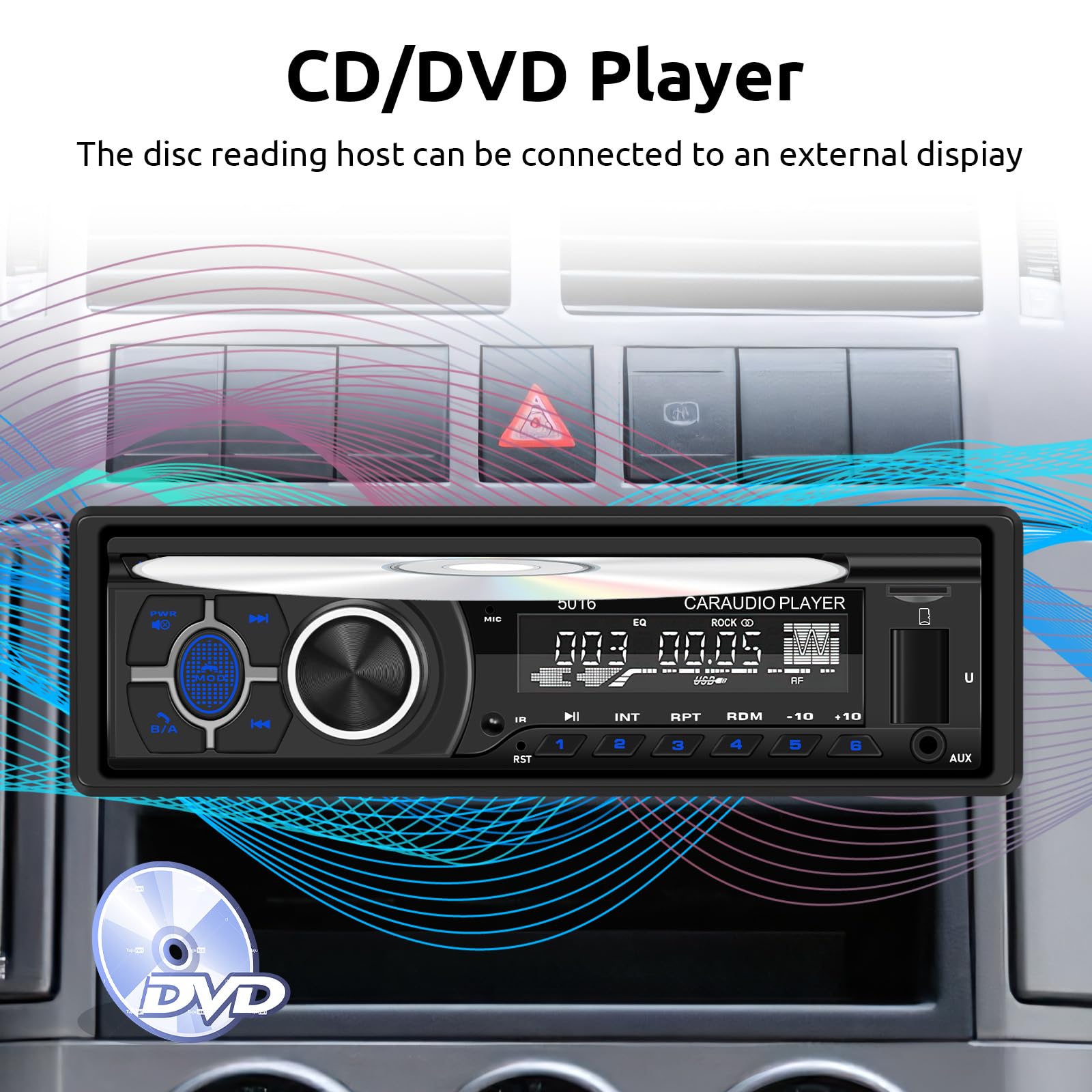 podofo-car-mp3-player-autoradio-1-din-bluetooth-dvd-fm-usb image 3