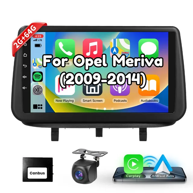 podofo-android-car-radio-autoradio-9-pouces-opel-meriva-carplay-sans-fil image 1