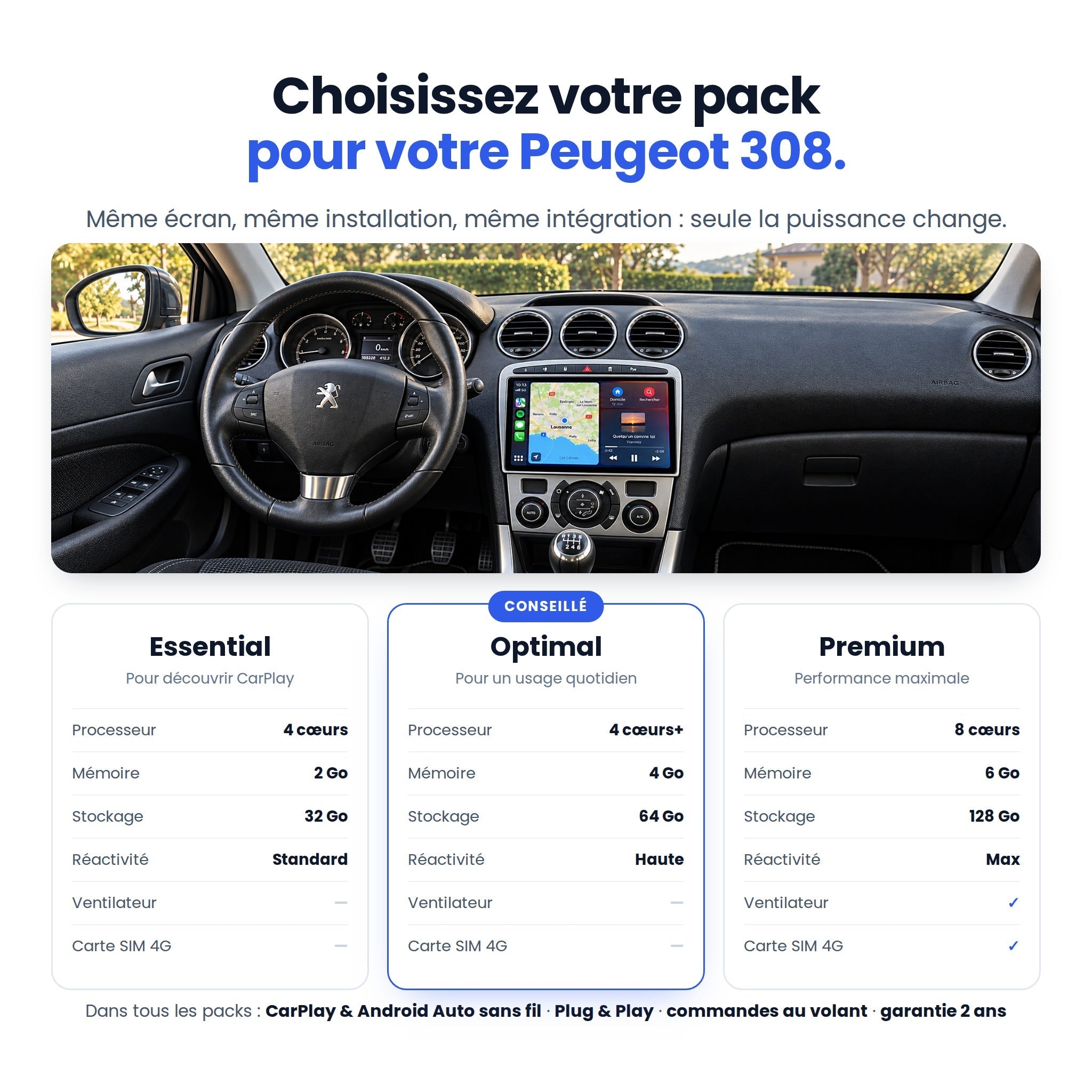 my-carpplay-peugeot-308-sw-autoradio-carplay-pack-optimal-sans-fil image 6
