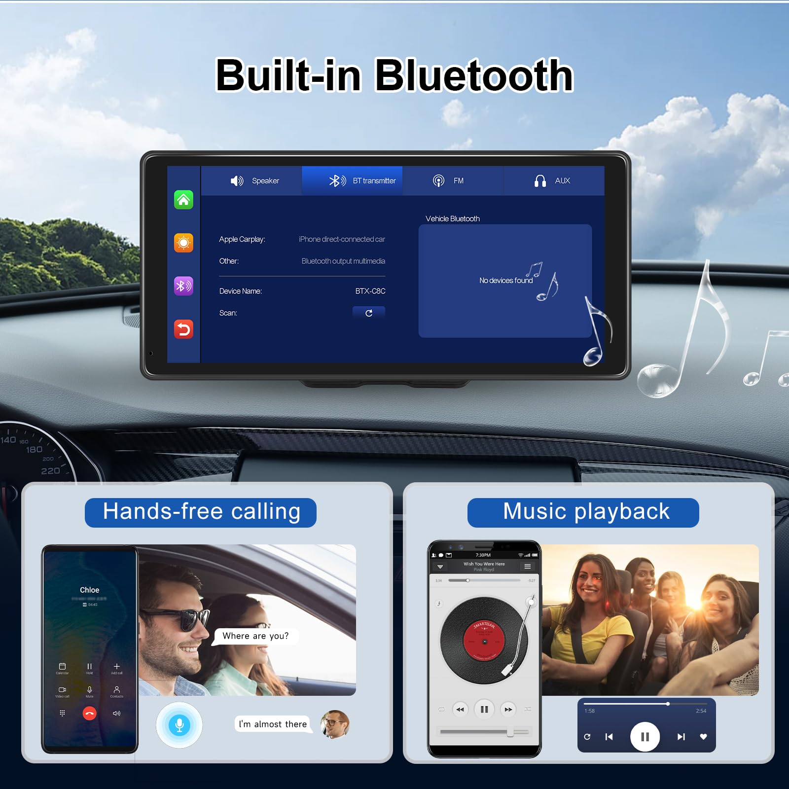 podofo-portable-carplay-screen-10-36-pouces-carplay-sans-fil image 4