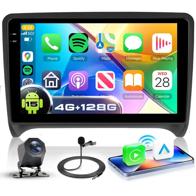vechtel-4g-128g-autoradio-audi-tt-2006-2014-9-pouces-carplay image 1