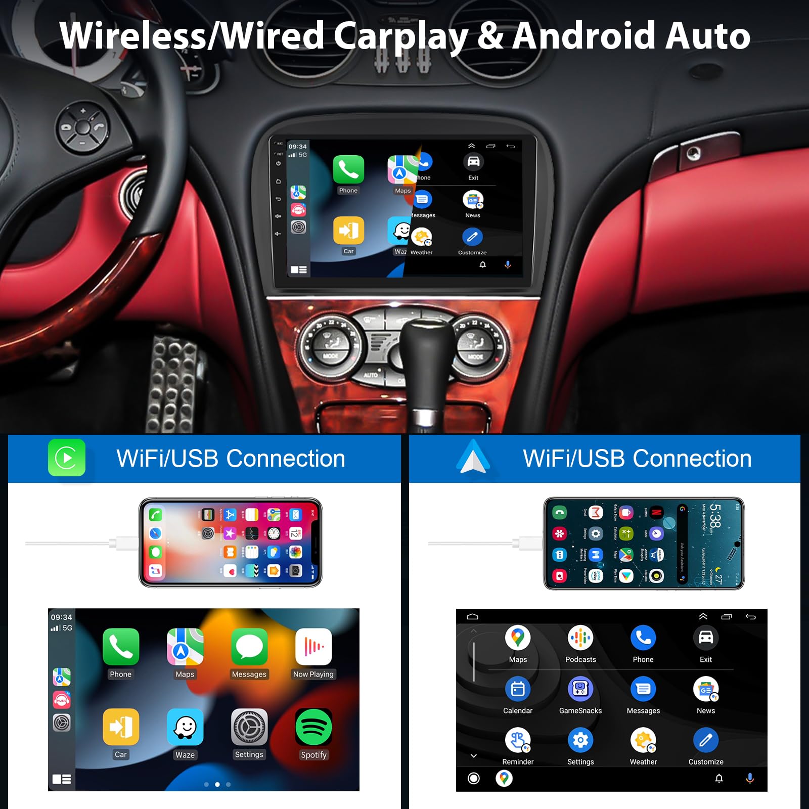 podofo-android-autoradio-sl-2008-10-9-2-64g-ips-carplay image 3