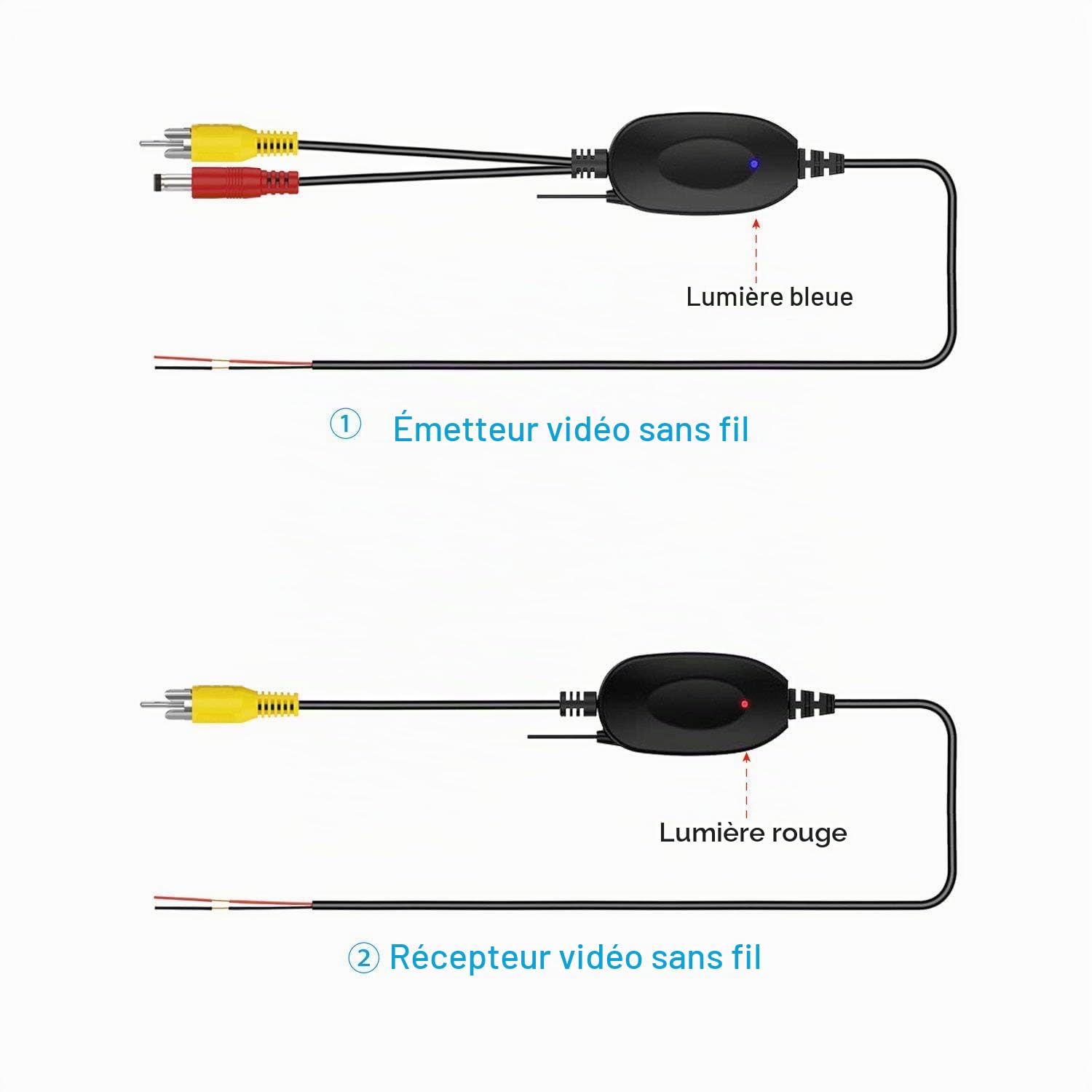 podofo-car-reversing-aid-metteur-r-cepteur-cam-ra-recul-2-4-ghz-12v image 2