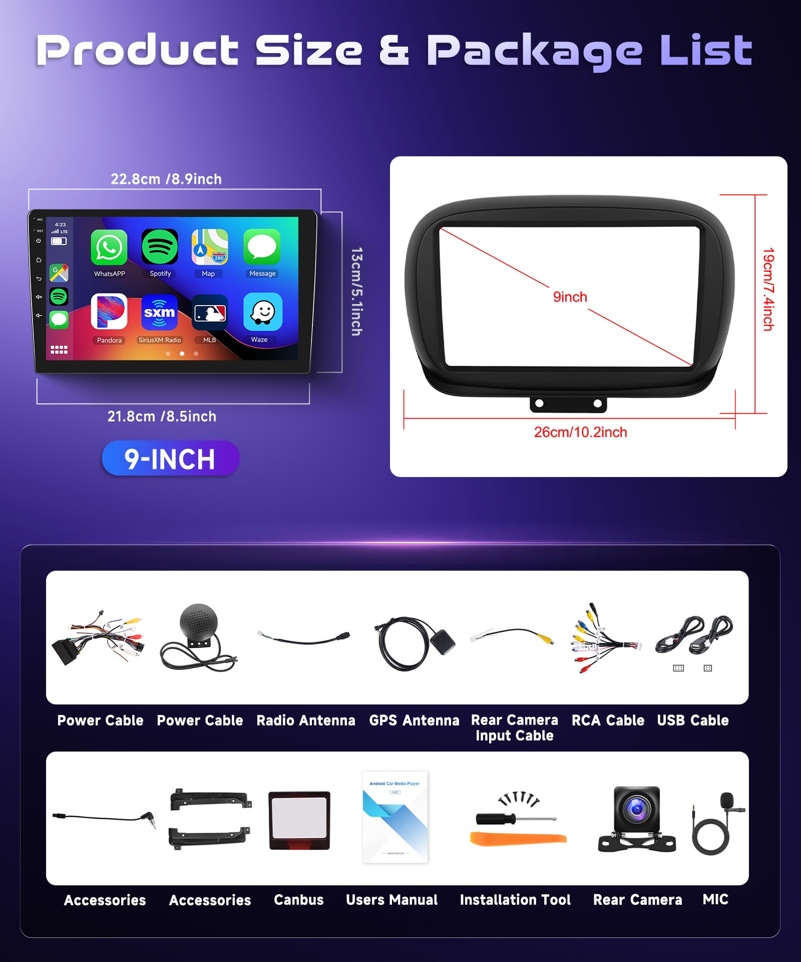 vechtel-fiat-500x-2014-2020-autoradio-9-4-64g-carplay-dsp image 7
