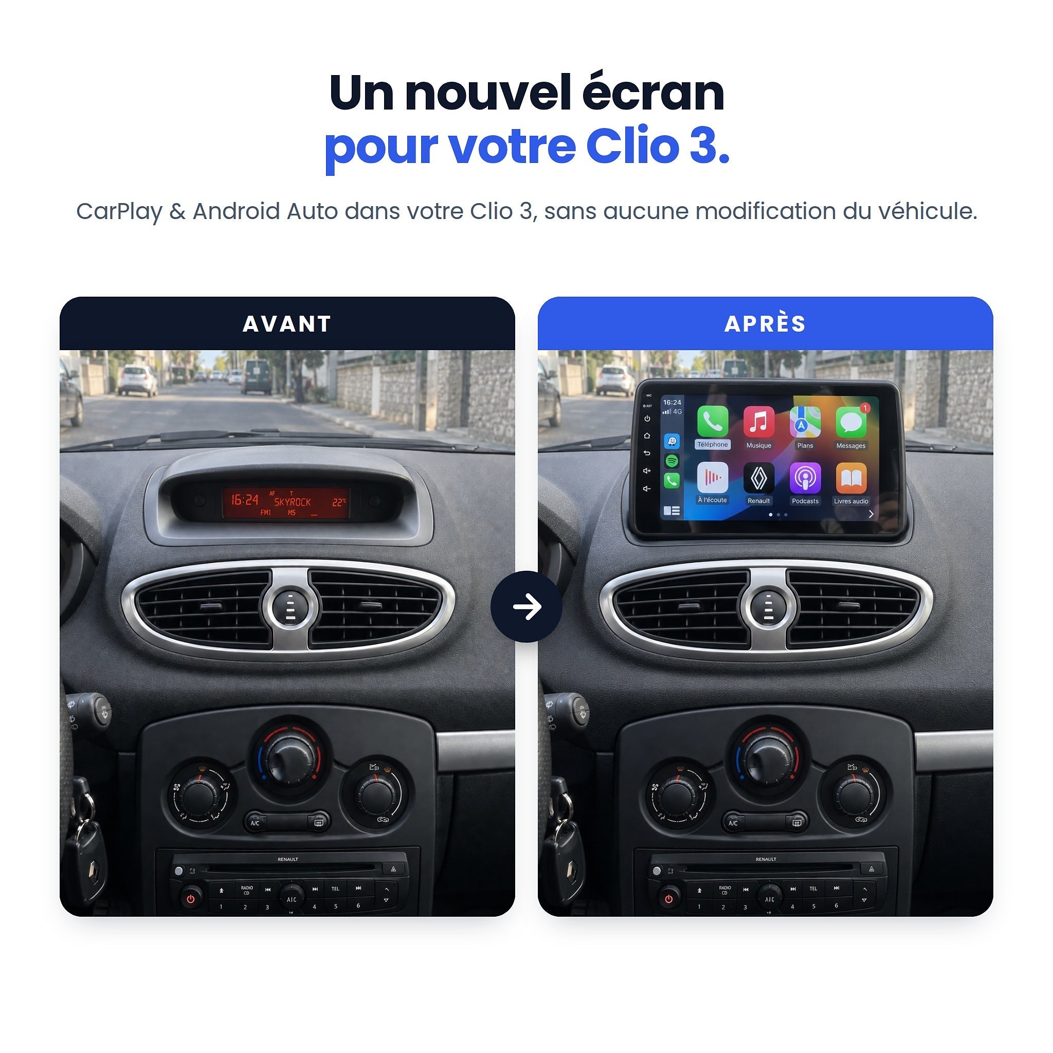 my-carpplay-renault-clio-3-autoradio-carplay-optimal-sans-fil image 2