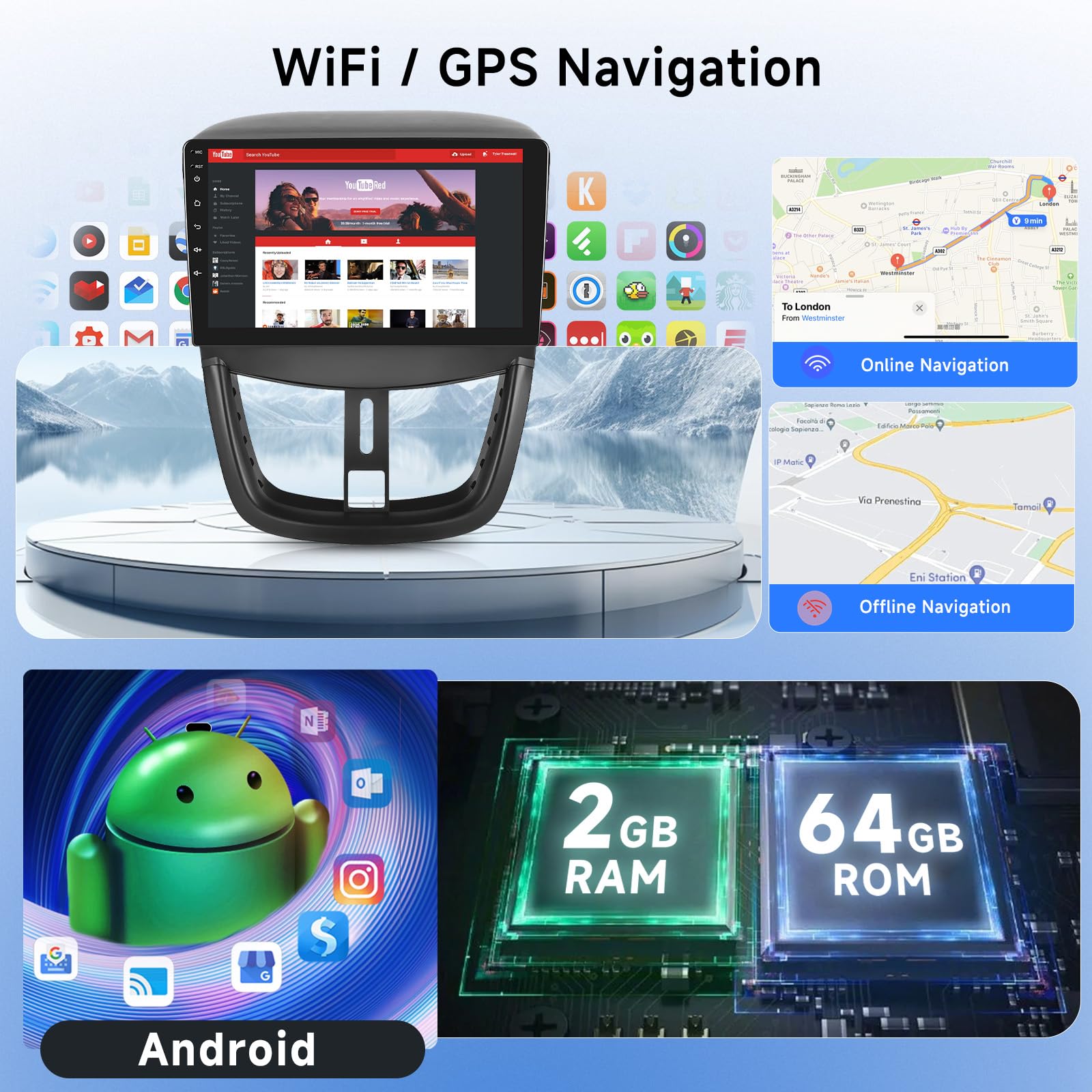 vechtel-autoradio-sp-cifique-peugeot-207-9-2g-64g-android-13 image 5