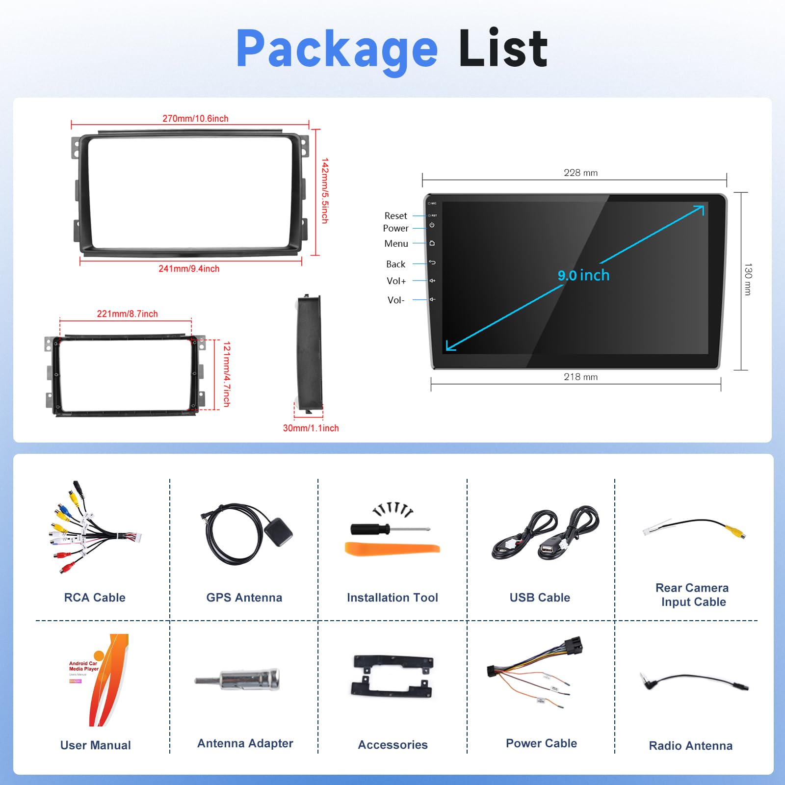 podofo-android-car-radio-9-smart-2005-2010-autoradio-2go-64go image 3
