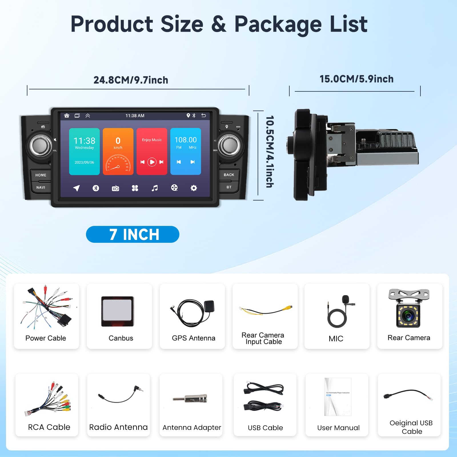 podofo-android-car-radio-autoradio-punto-7-1-32g-mirrorlink image 7