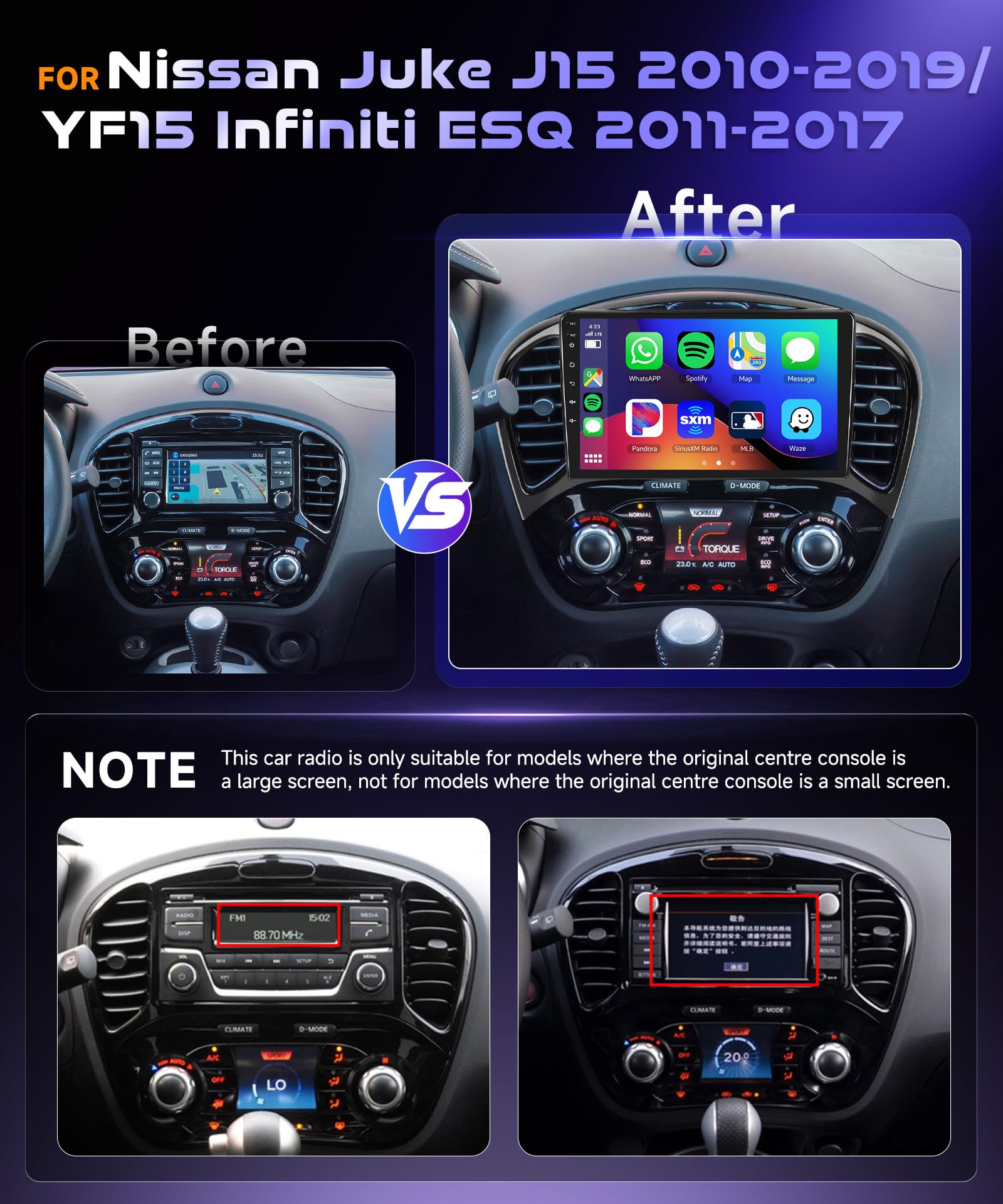 vechtel-autoradio-sp-cifique-autoradio-juke-j15-2010-2019-2-64g-ahd image 2