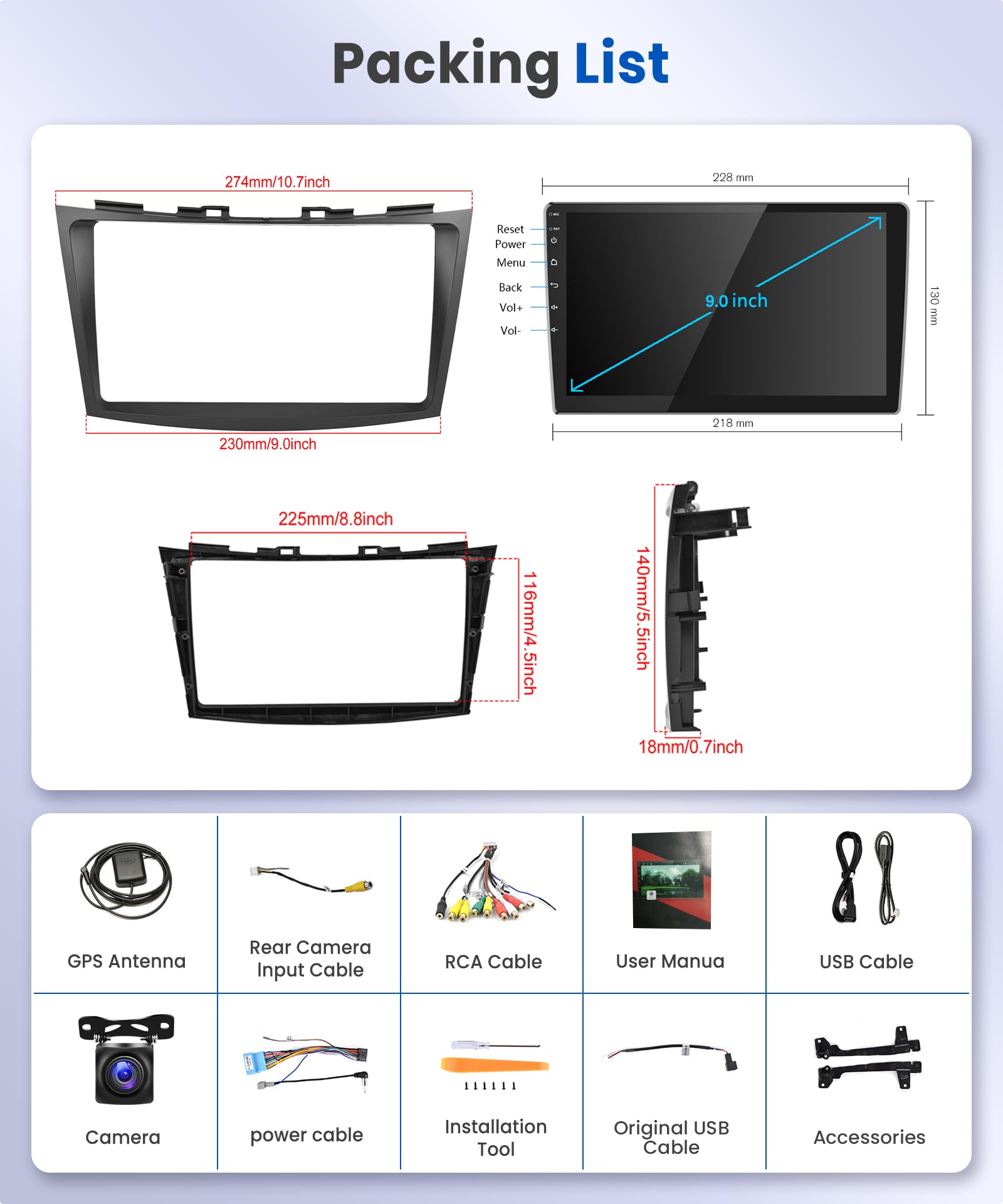 podofo-autoradio-suzuki-swift-9-pouces-android-13-carplay-1-32g image 7