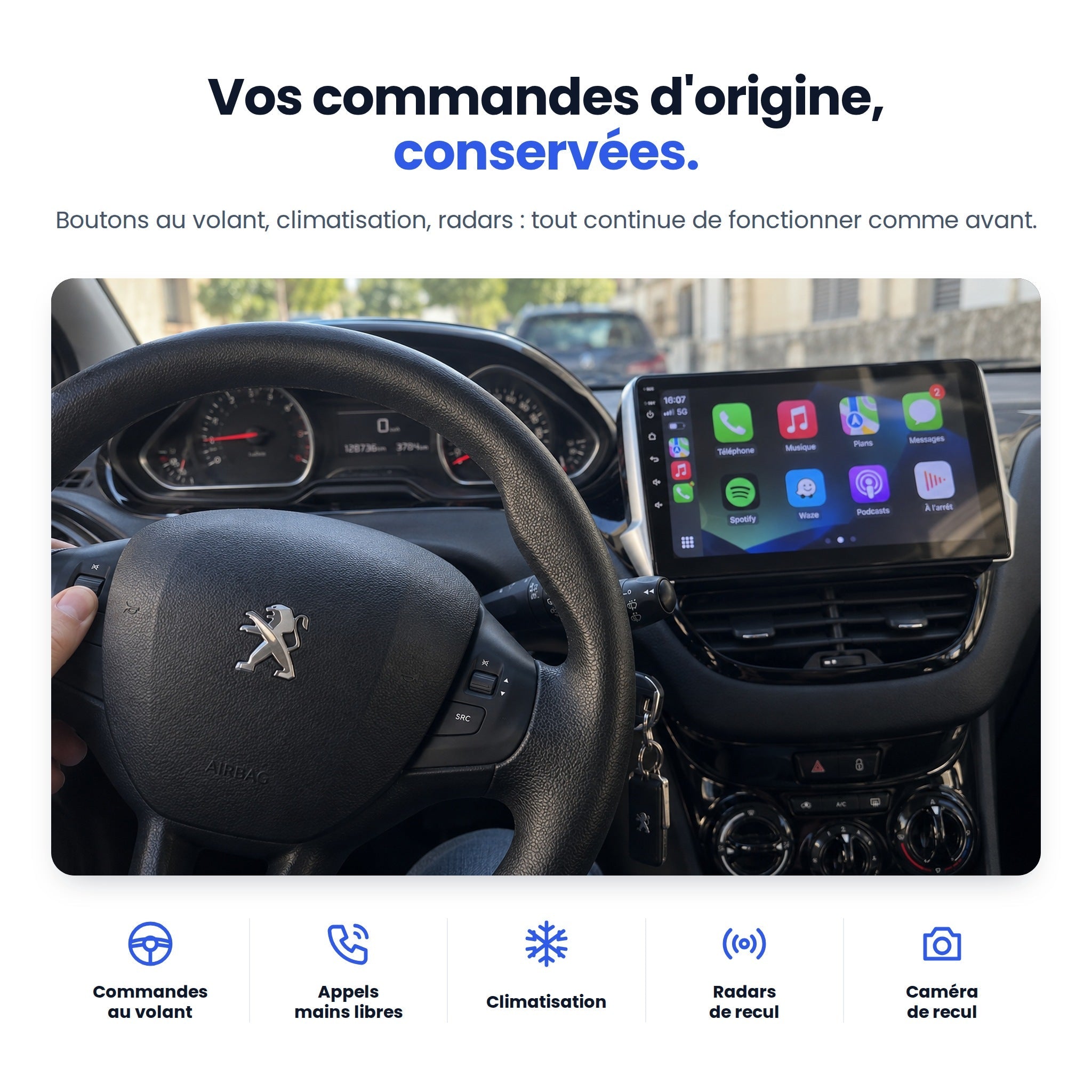 my-carpplay-autoradio-carplay-peugeot-208-pack-optimal-sans-fil image 5