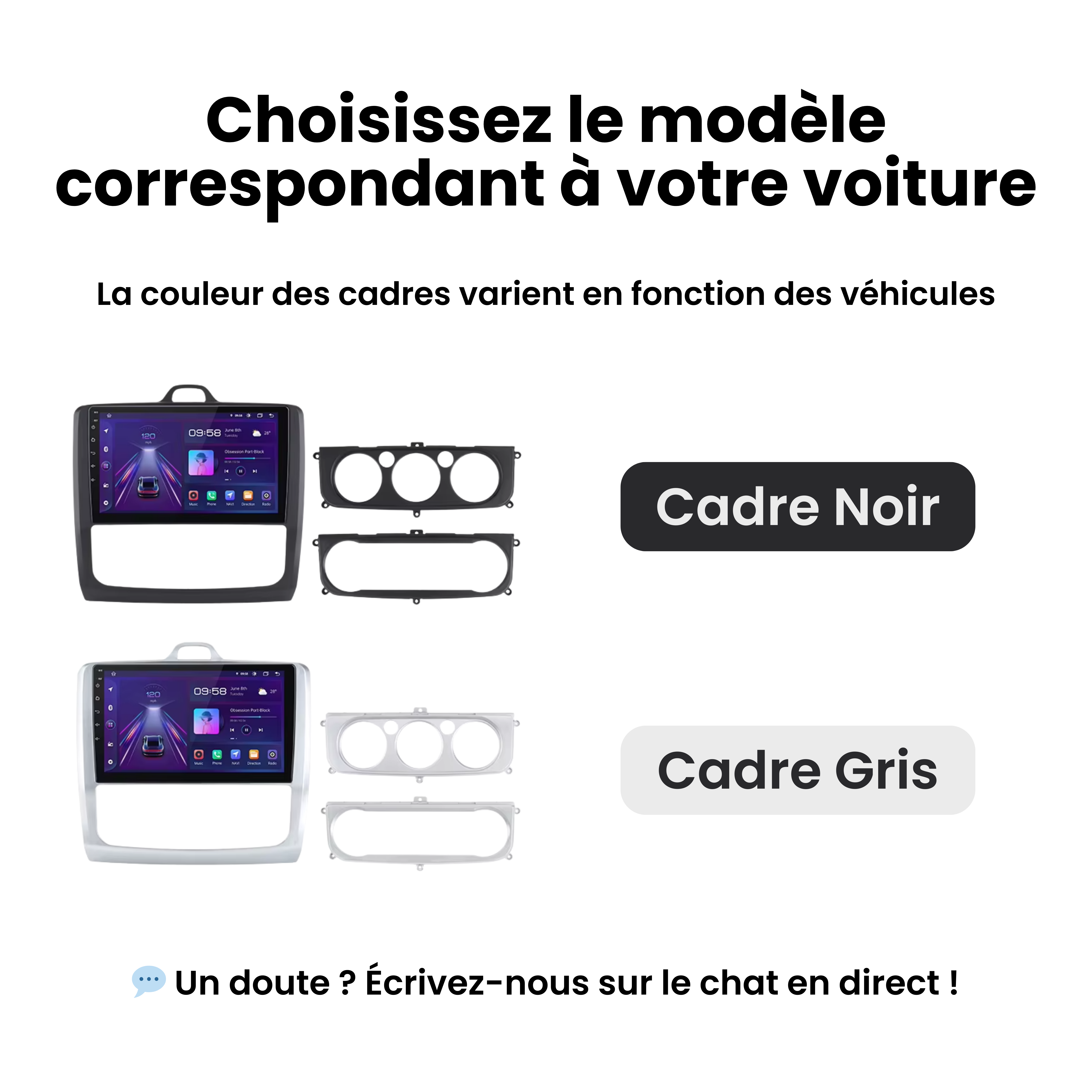 my-carpplay-focus-2-autoradio-carplay-sans-fil-cadre-noir-optimal image 2