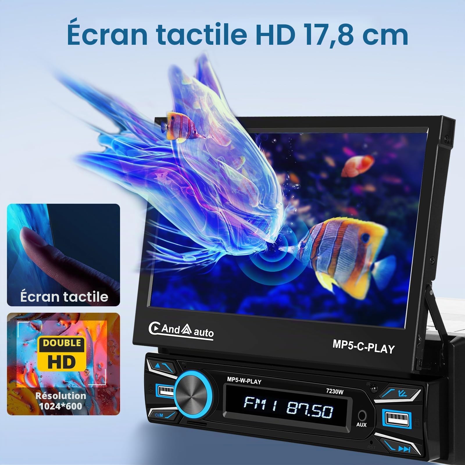 vechtel-autoradio-1-din-7-pouces-cran-lectrique-carplay-sans-fil image 7