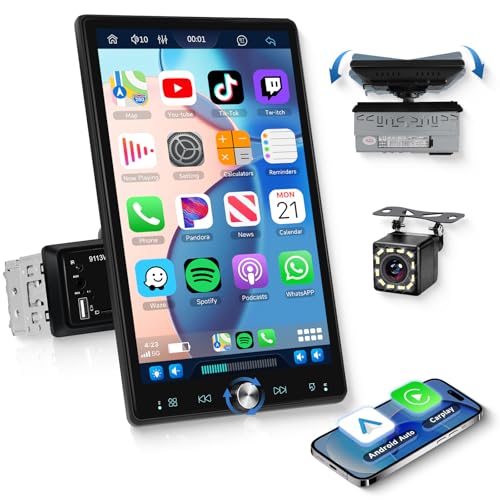 vechtel-autoradio-1-din-10-4-cran-rotatif-carplay-bluetooth image 8