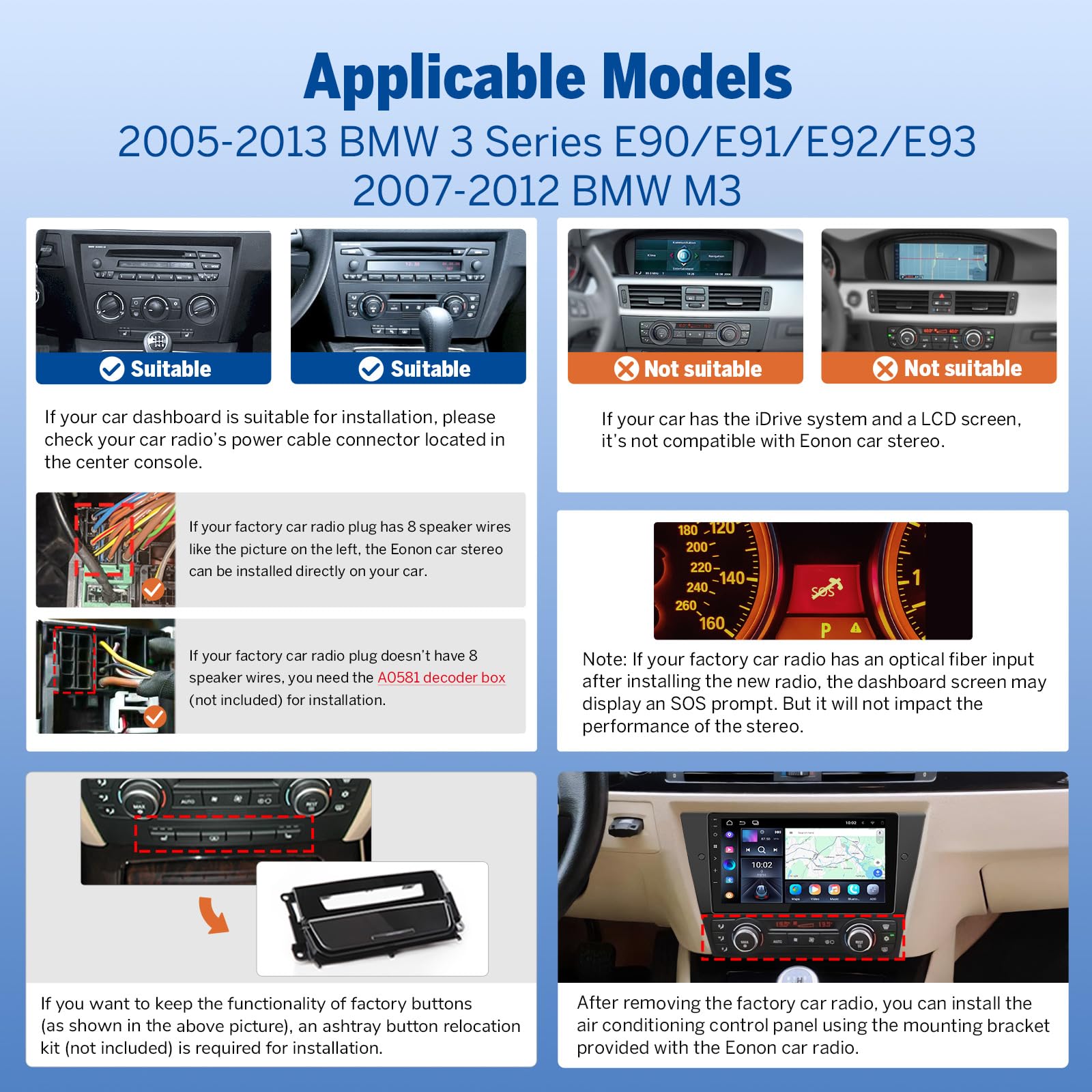 eonon-e90x7a-autoradio-bmw-e90-e93-9-pouces-android-14 image 2