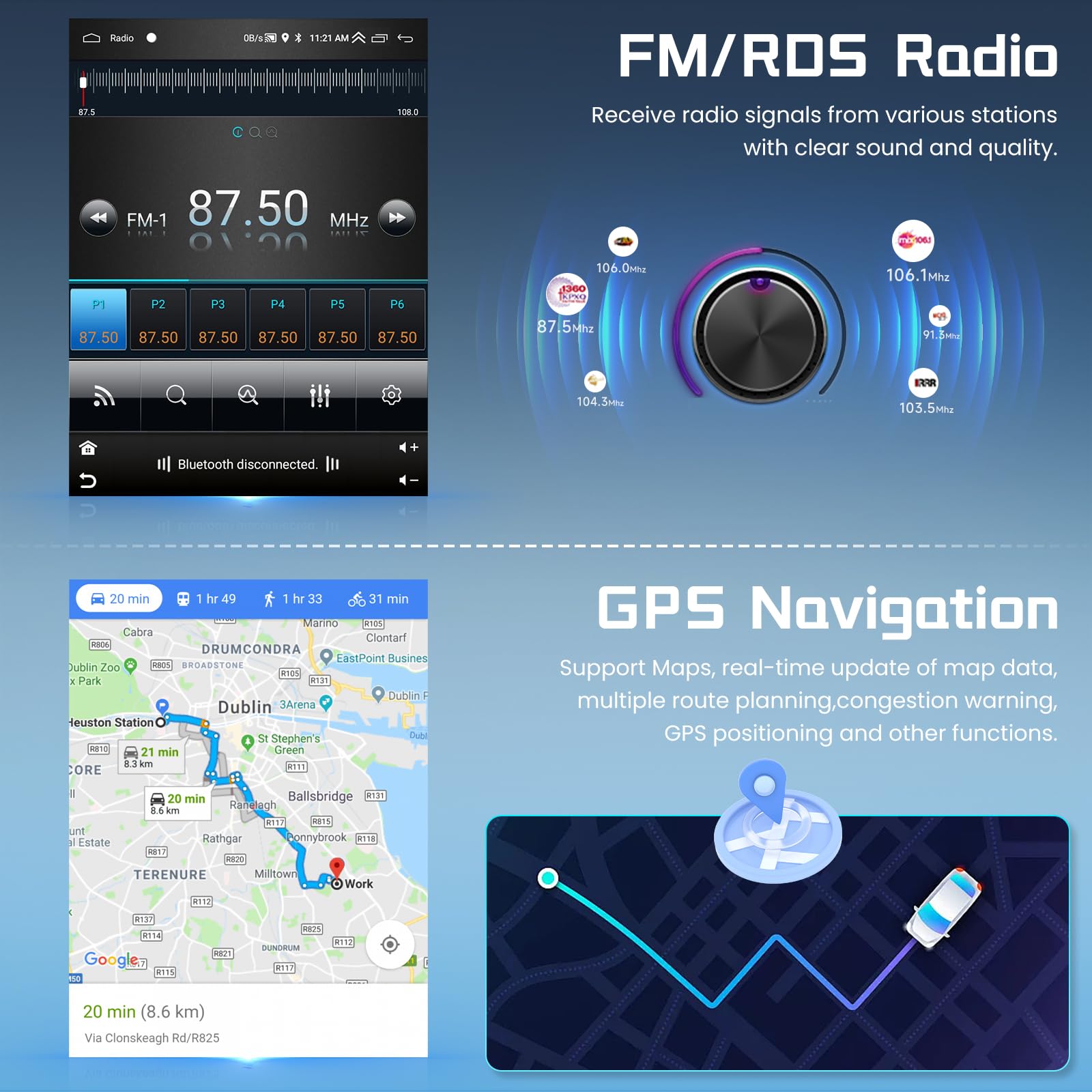 podofo-android-car-radio-9-7-autoradio-2-din-2-64go-carplay image 5