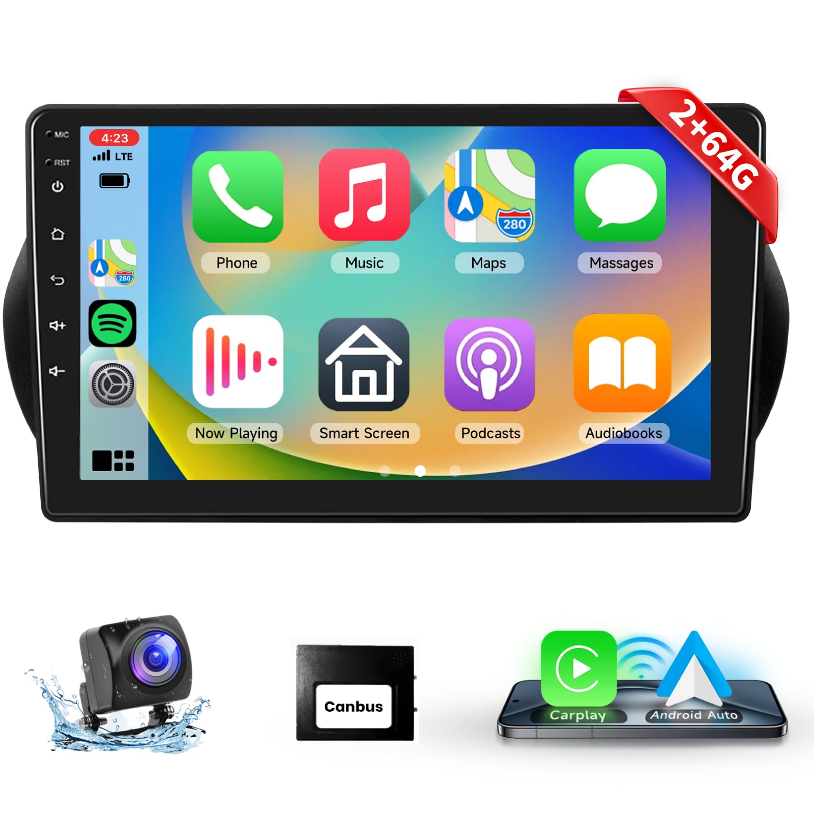 podofo-android-car-radio-autoradio-10-1-nemo-bipper-2008-2017 image 1