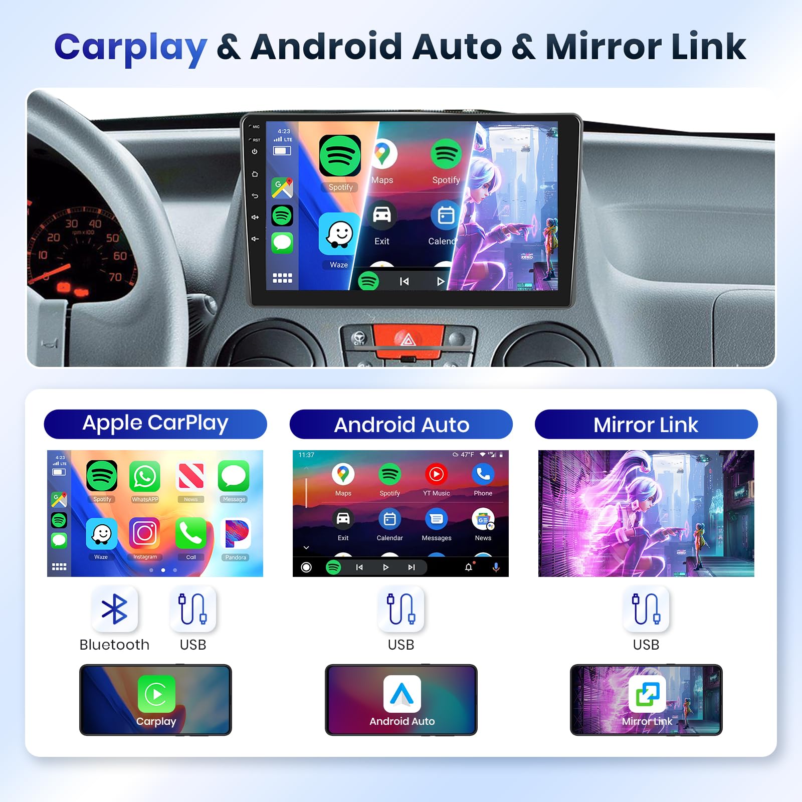 podofo-android-car-radio-autoradio-9-panda-mirror-link-cam-ra image 3
