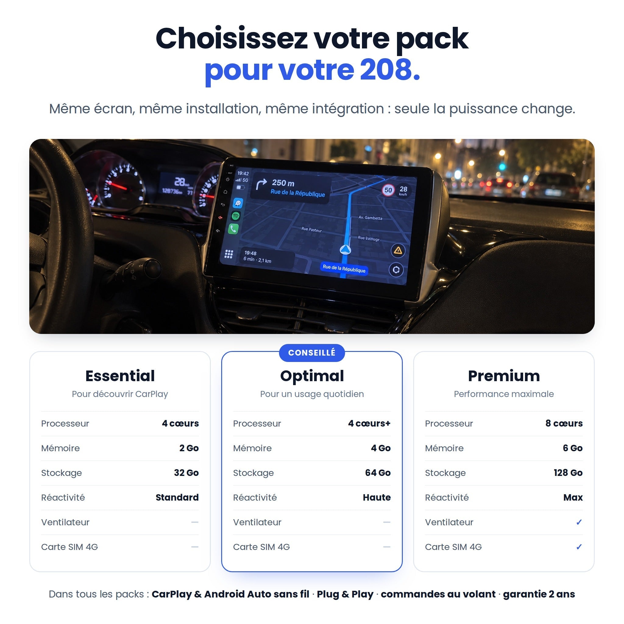 my-carpplay-autoradio-carplay-peugeot-208-pack-optimal-sans-fil image 6