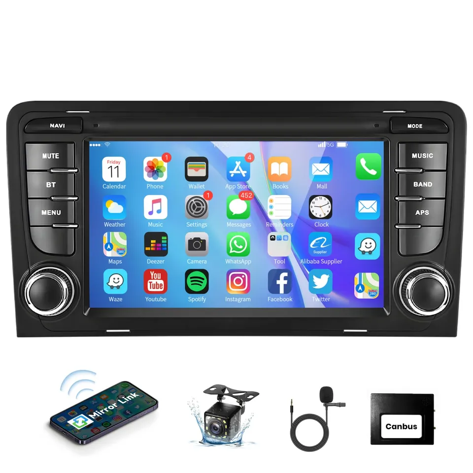 podofo-android-car-radio-7-audi-a3-autoradio-android-13-cam-ra image 1