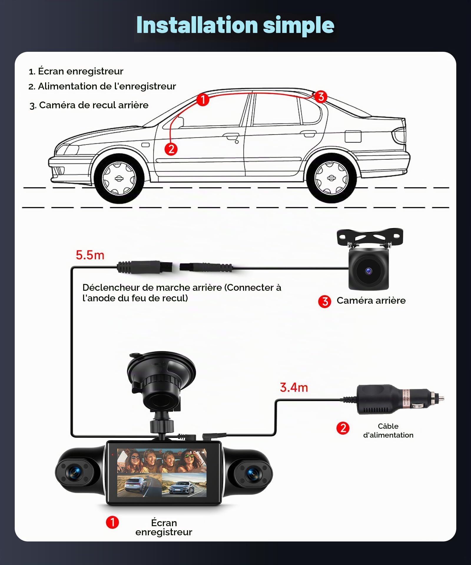 vechtel-dashcam-2k-wifi-cran-3-pouces-64go-inclus image 7