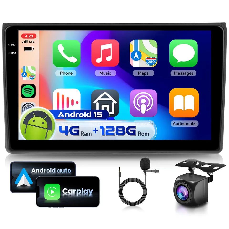 vechtel-autoradio-audi-a4-2004-2008-9-pouces-4g-128g-carplay image 1