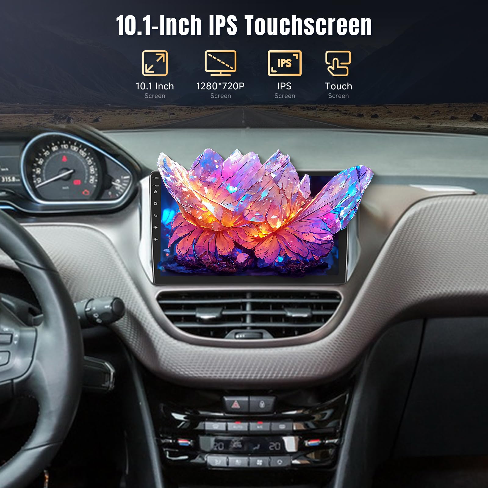 podofo-android-car-radio-10-1-pour-peugeot-208-2008-autoradio-4go-64go image 8