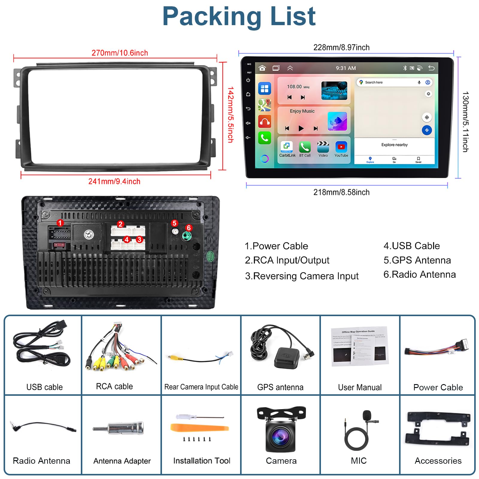podofo-android-car-radio-smart-autoradio-9-pouces-4-64g image 7
