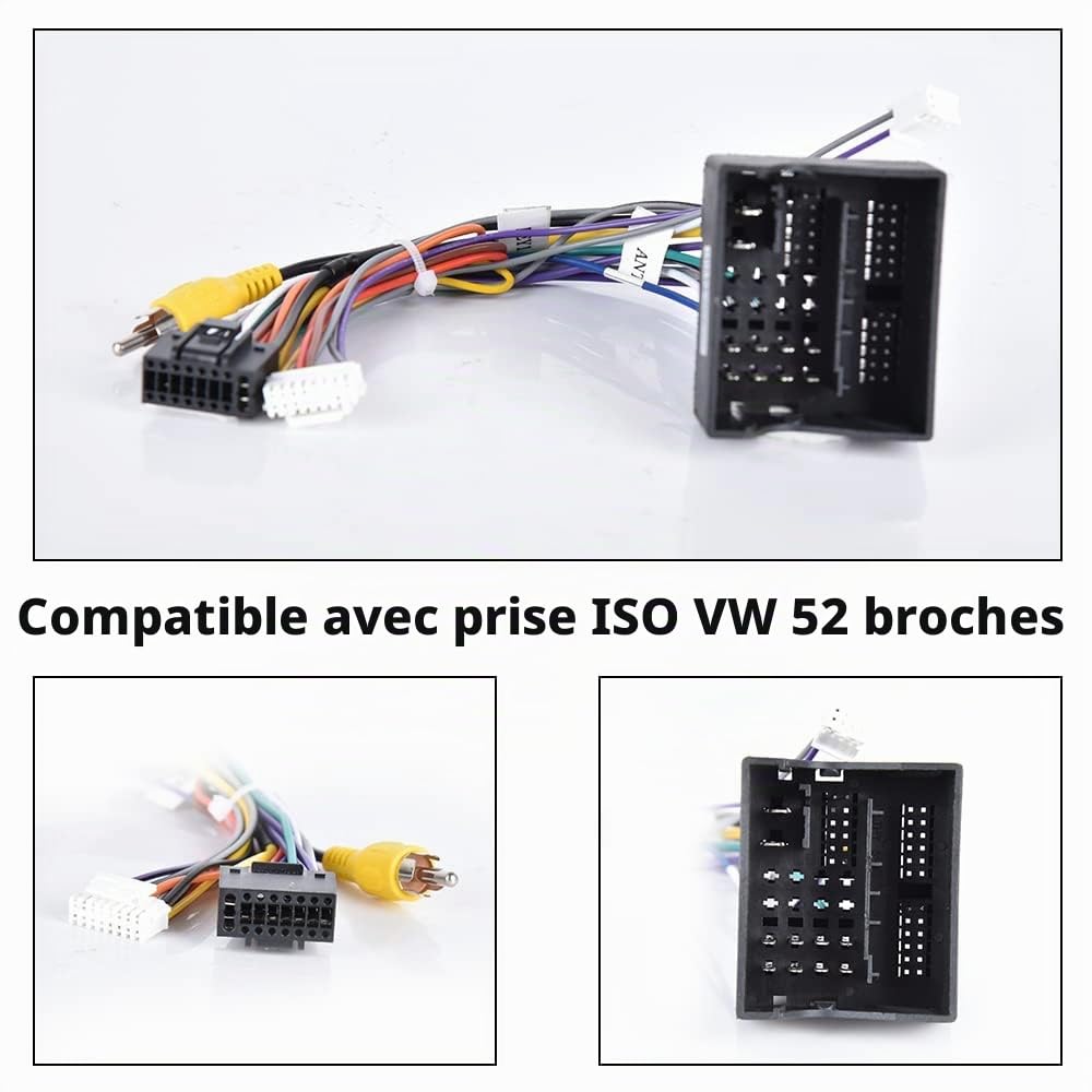 podofo-52-broches-c-ble-adaptateur-iso-autoradio-vw-golf-passat image 6