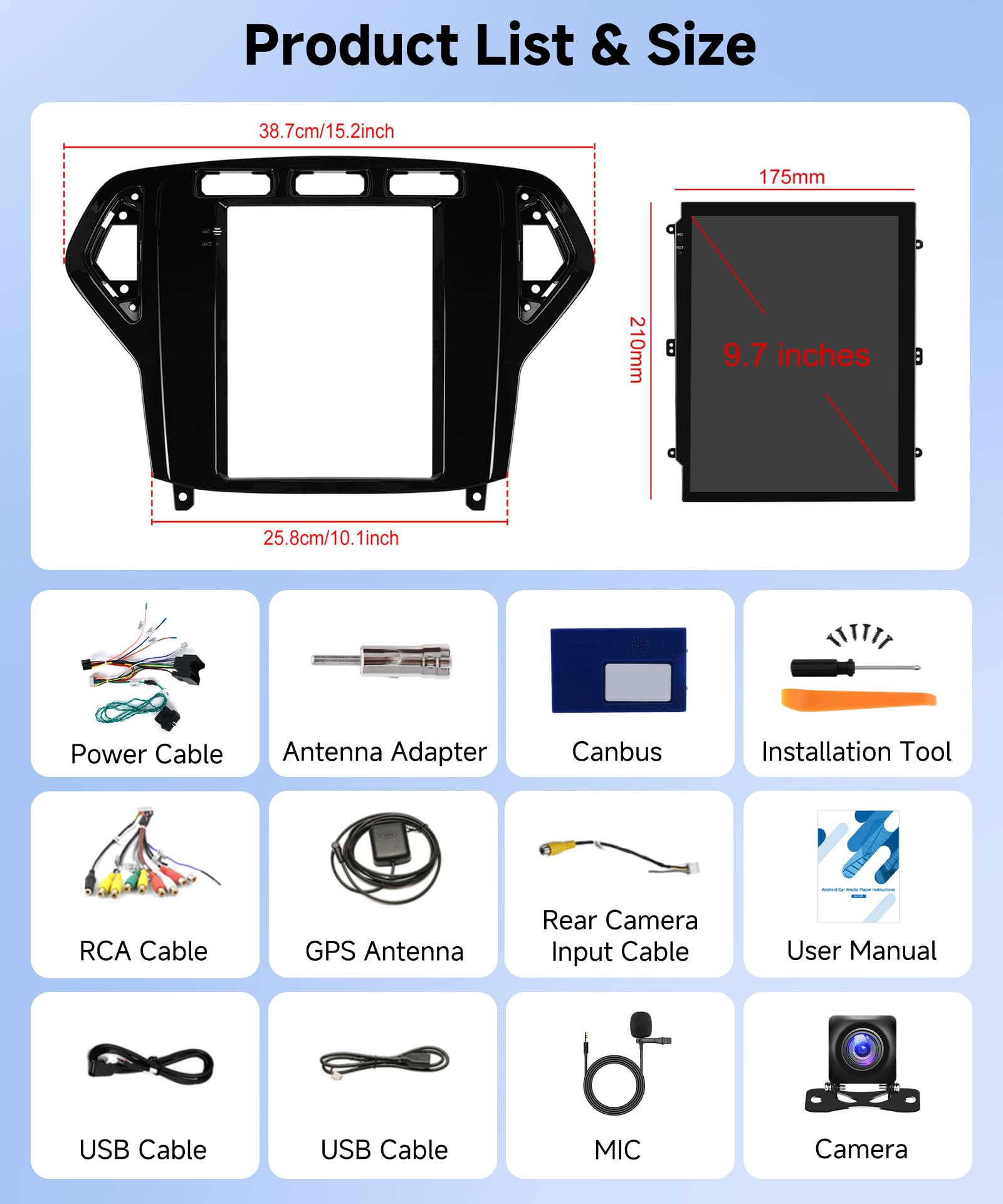 podofo-android-autoradio-mondeo-2007-2010-9-7-pouces-carplay image 7