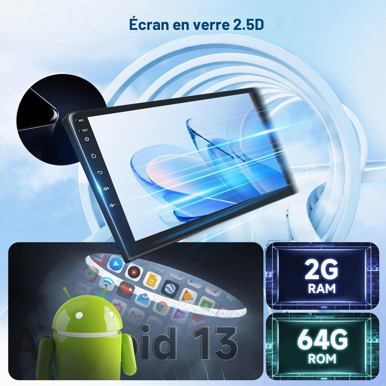 podofo-android-car-radio-9-peugeot-307-2-64-go-carplay image 3