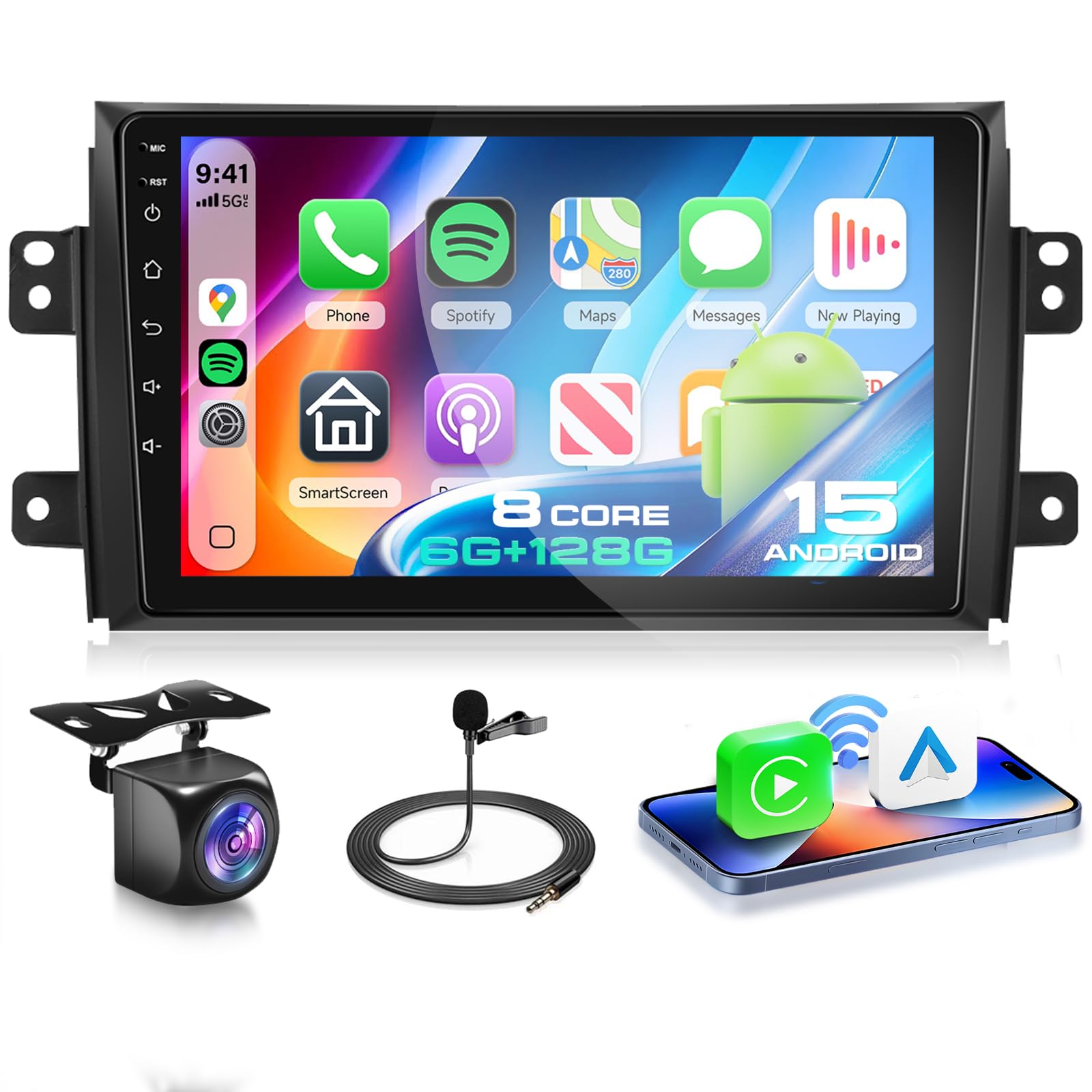 vechtel-autoradio-android-15-suzuki-sx4-9-4g-128g-carplay image 8