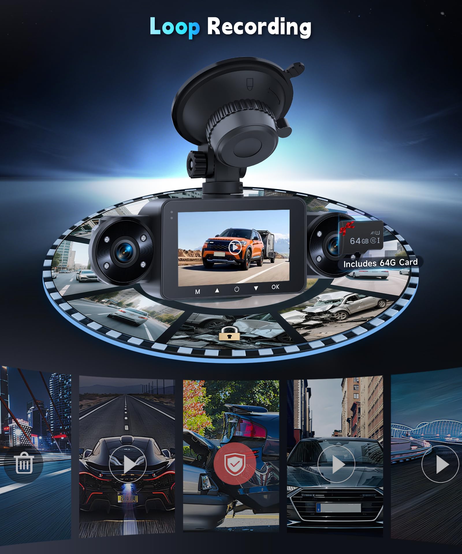 vechtel-dashcam-auto-1080p-cran-3-vision-nuit-64gb image 6