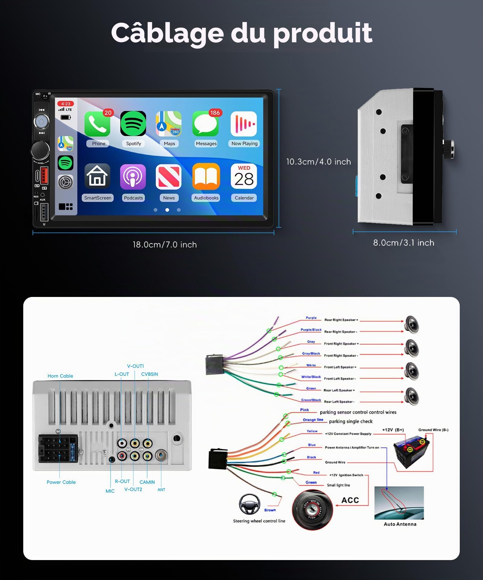 vechtel-autoradio-2-din-cran-7-pouces-carplay-cam-ra-recul image 7