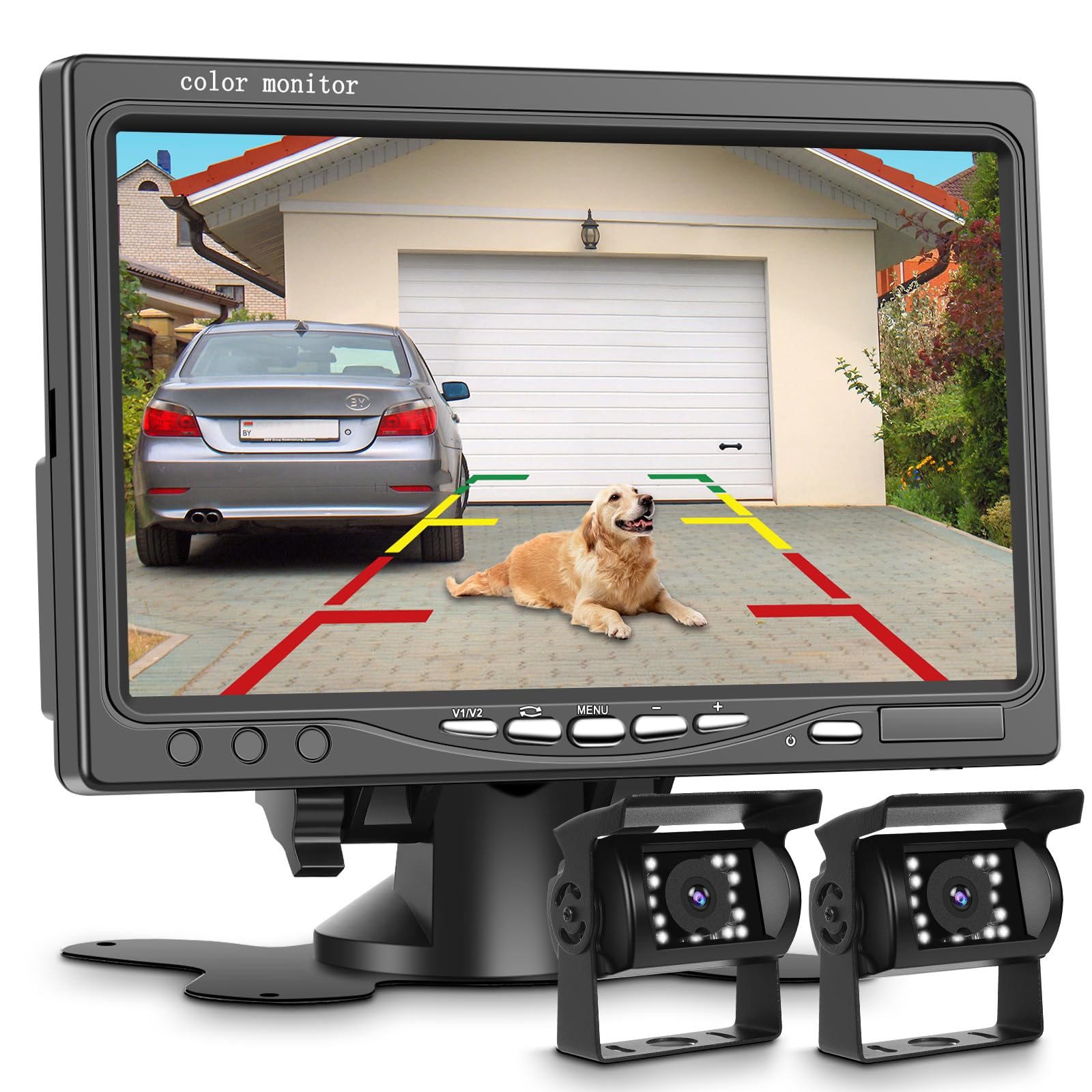 podofo-car-reversing-aid-kit-cam-ra-recul-7-pouces-2-cam-ras-ip68 image 1