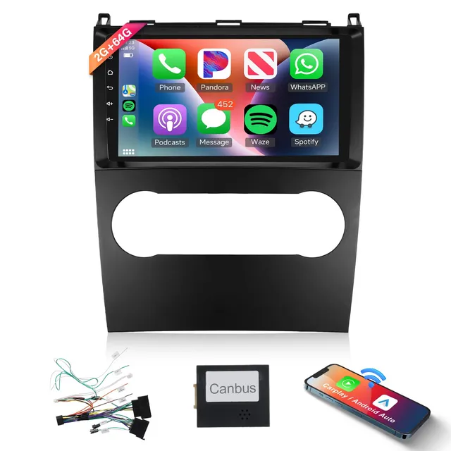 podofo-autoradio-mercedes-a-b-9-pouces-android-carplay-2-64g image 1
