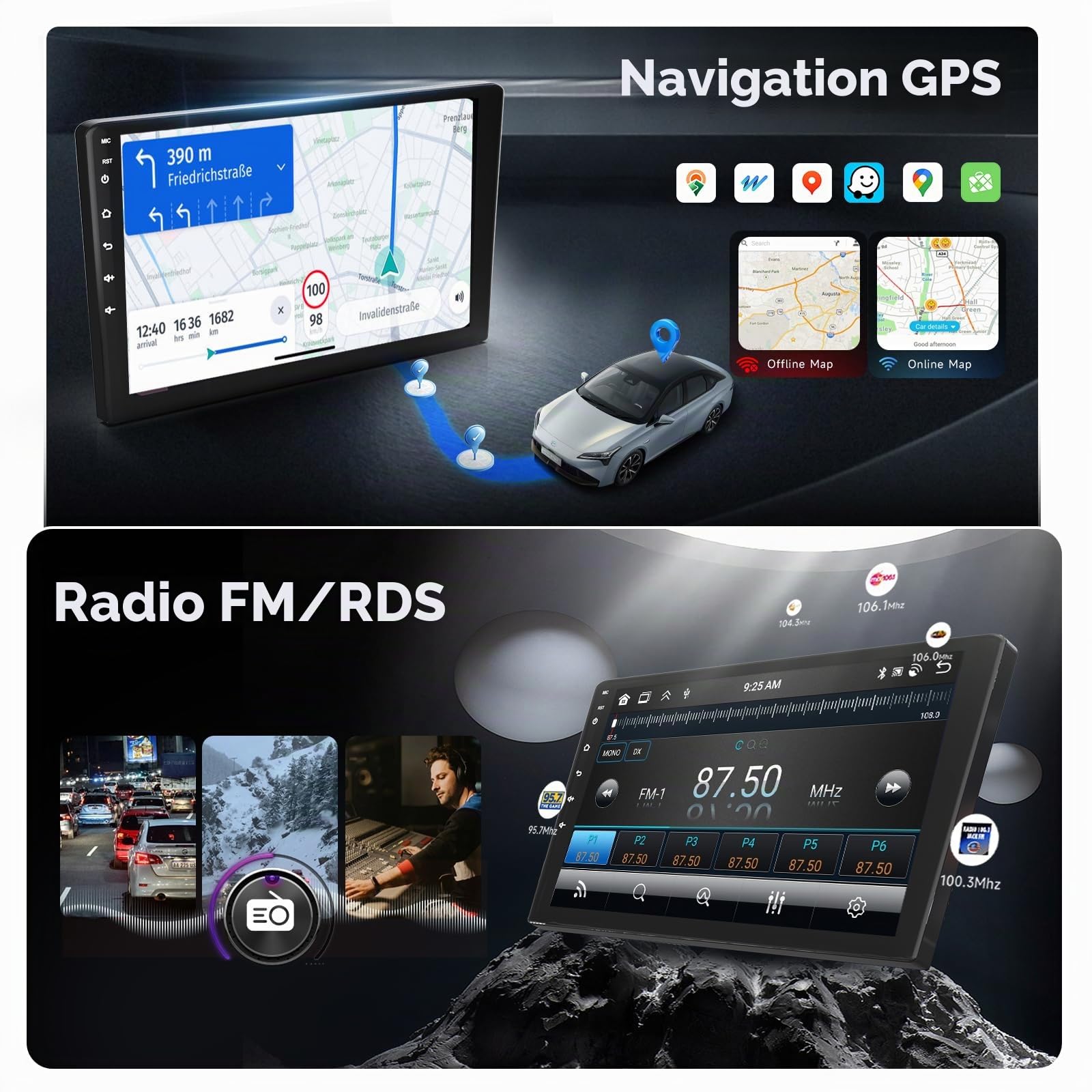 podofo-android-car-radio-9-pouces-peugeot-308-autoradio-6-128g image 7