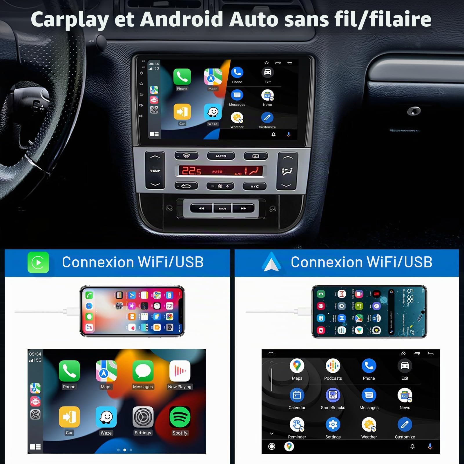 podofo-android-car-radio-peugeot-406-9-autoradio-4-64g-dsp image 3
